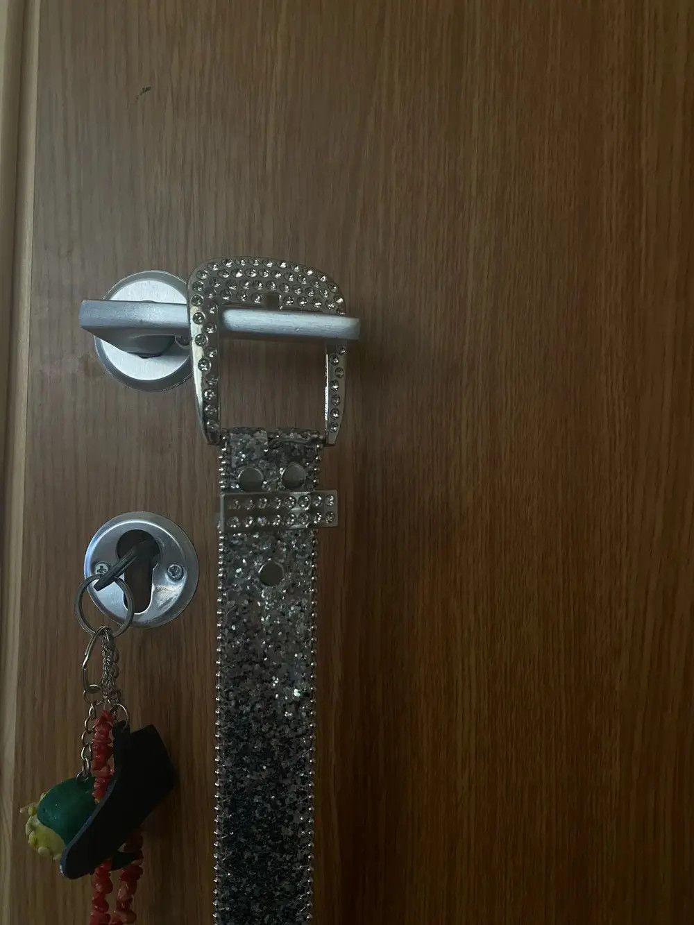 Leather Gorgeous Rhinestone Studded PU Leather Belt Size ONE SIZE - 9 Thumbnail