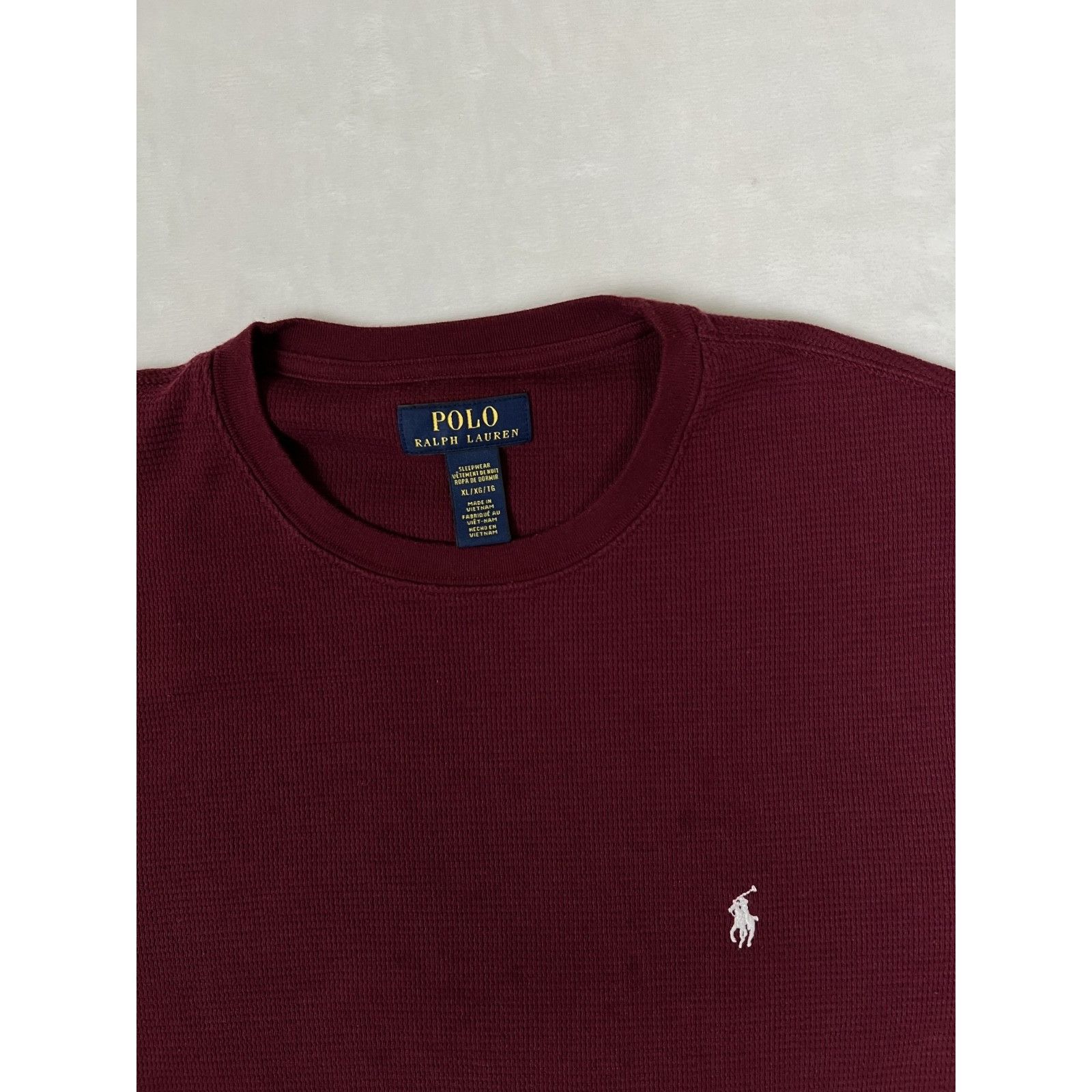 Polo Ralph Lauren Polo Ralph Lauren Sleep Shirt Red Size XL Waffle Knit 100% C Size US XL / EU 56 / 4 - 2 Thumbnail
