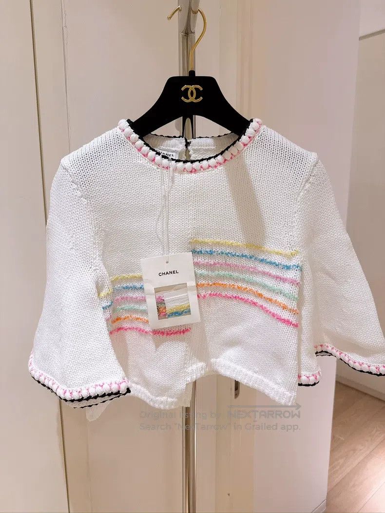 Chanel Chanel 24S spring and summer rainbow strip three-quarter s Size XXS / US 00 / IT 34 - 1 Thumbnail