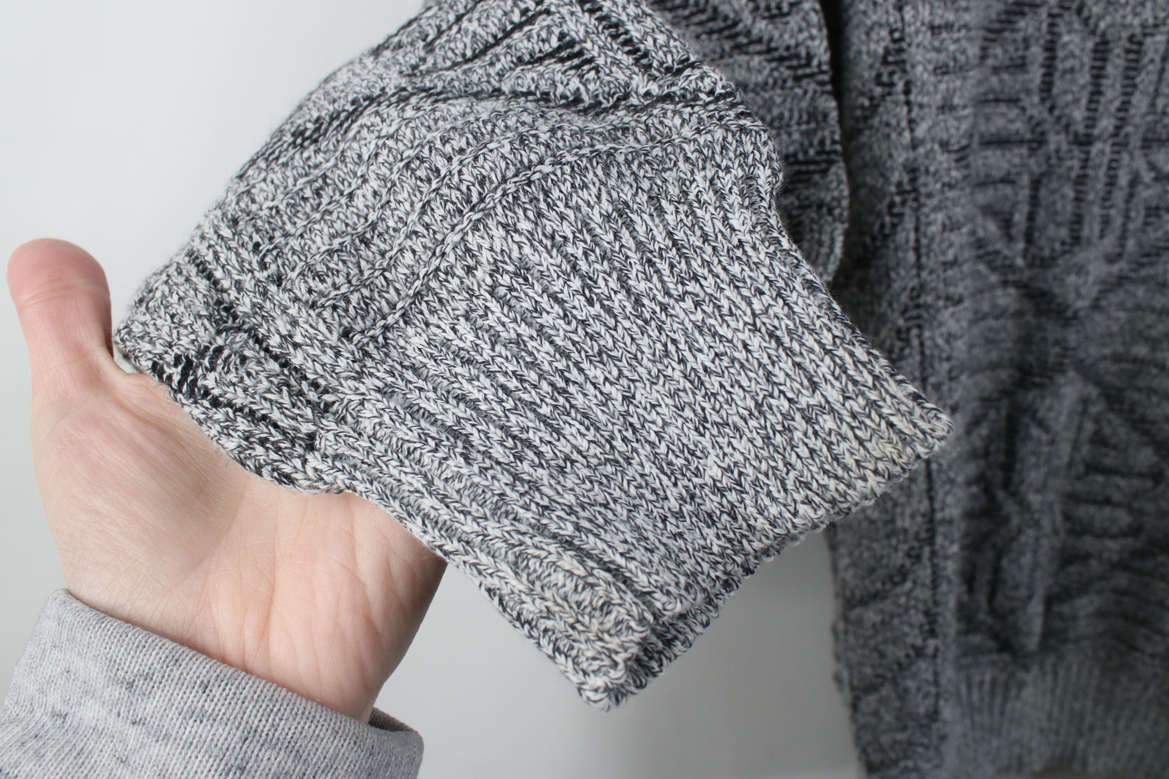 Vintage Vintage 90s Streetwear Fair Isle Ribbed Knit Sweater Gray Size US L / EU 52-54 / 3 - 5 Thumbnail