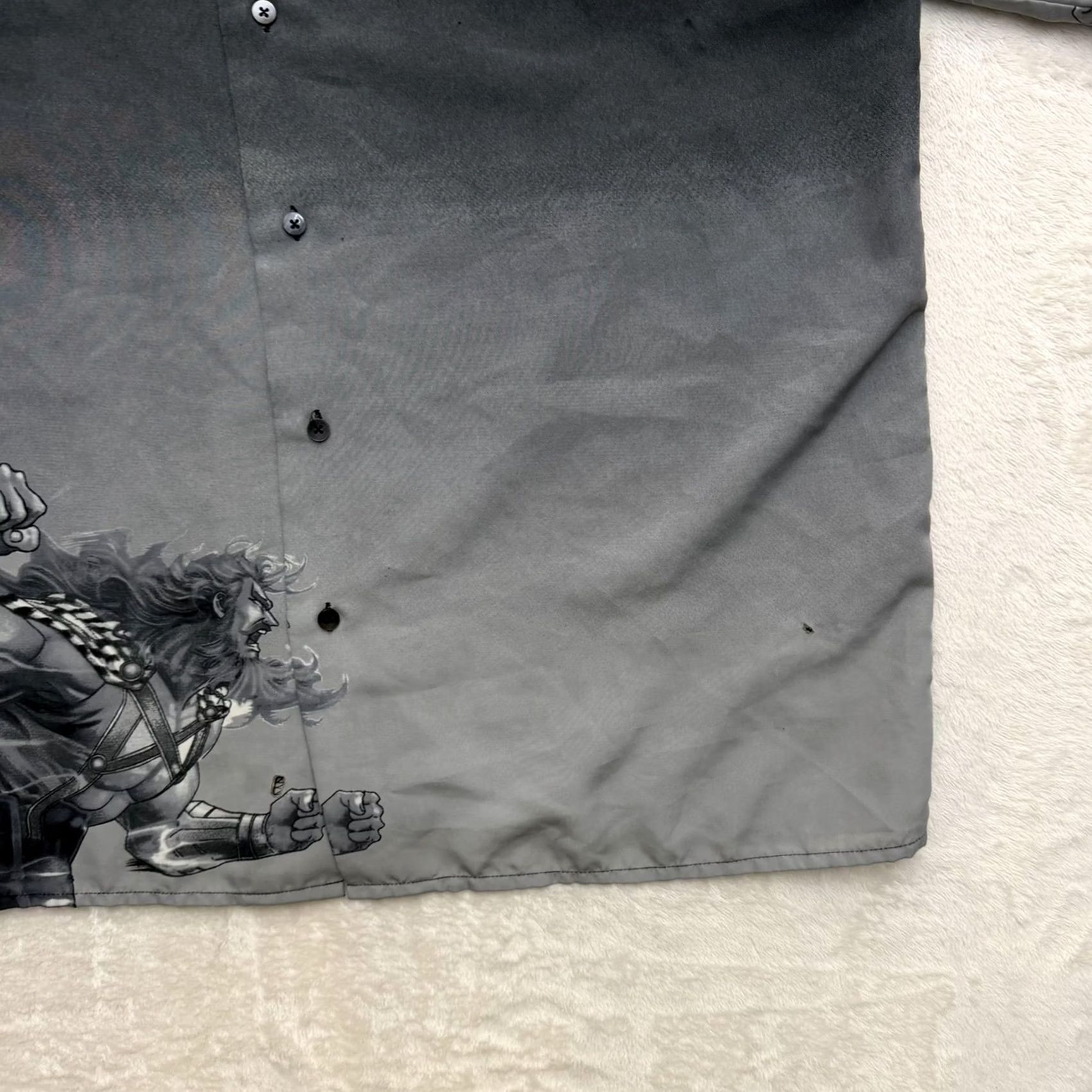 Vintage VINTAGE BillionBay Shirt Mens XL Gray Anime Kanji Warrior Graphic Button Up Samurai Size US XL / EU 56 / 4 - 4 Thumbnail