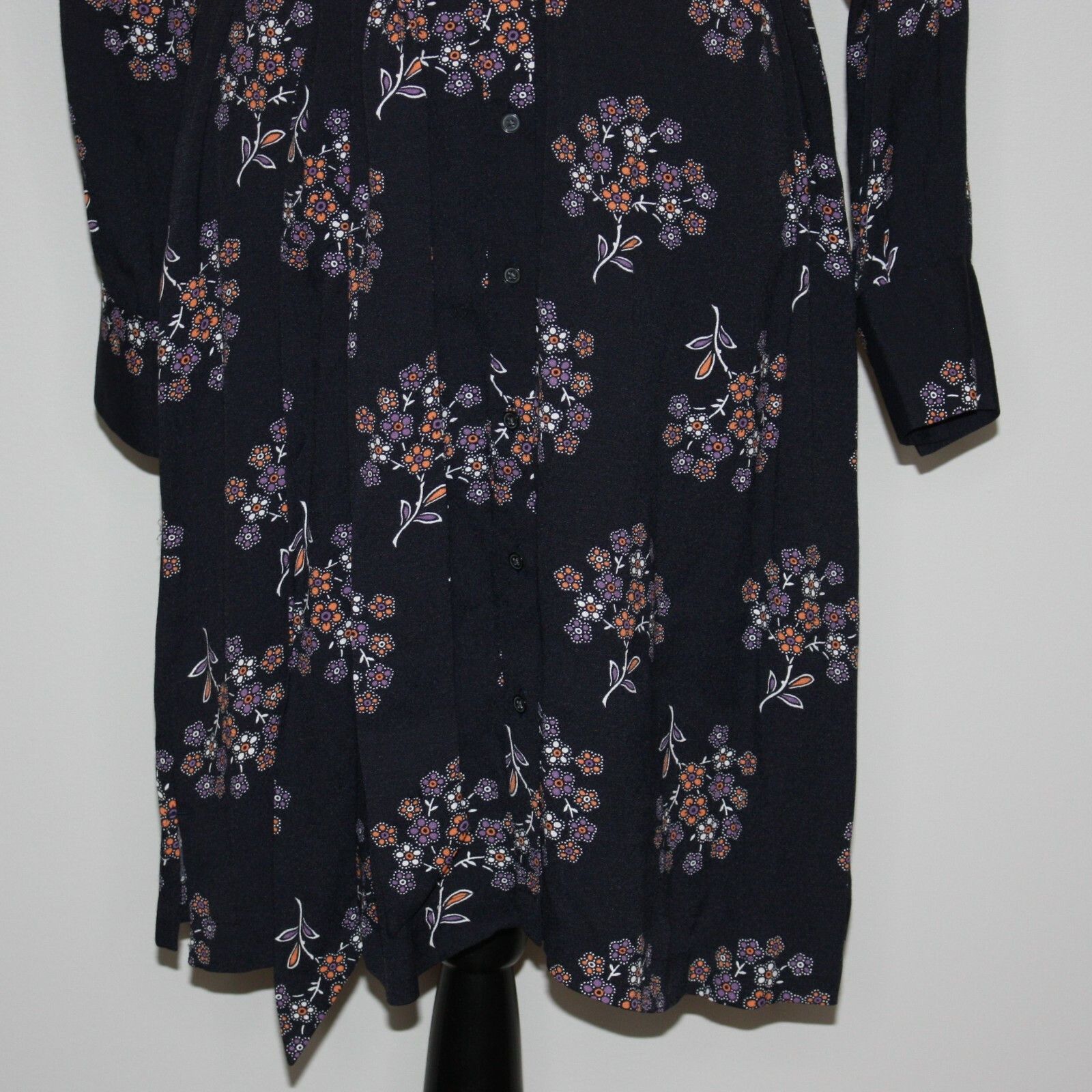 Loft Anemone Floral Shirtdress In Fresh Navy Color and size M NWT Size M / US 6-8 / IT 42-44 - 7 Thumbnail
