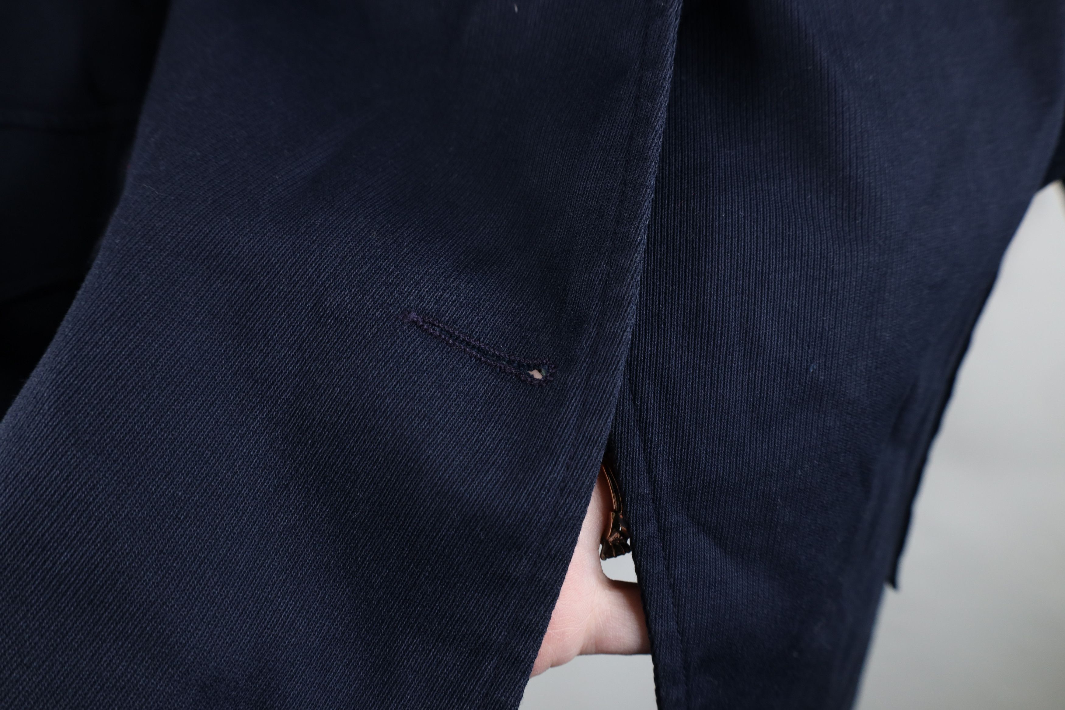 Vintage Vintage 40s 50s Full Button Trench Coat Rain Jacket Blue USA Size L / US 10 / IT 46 - 4 Thumbnail
