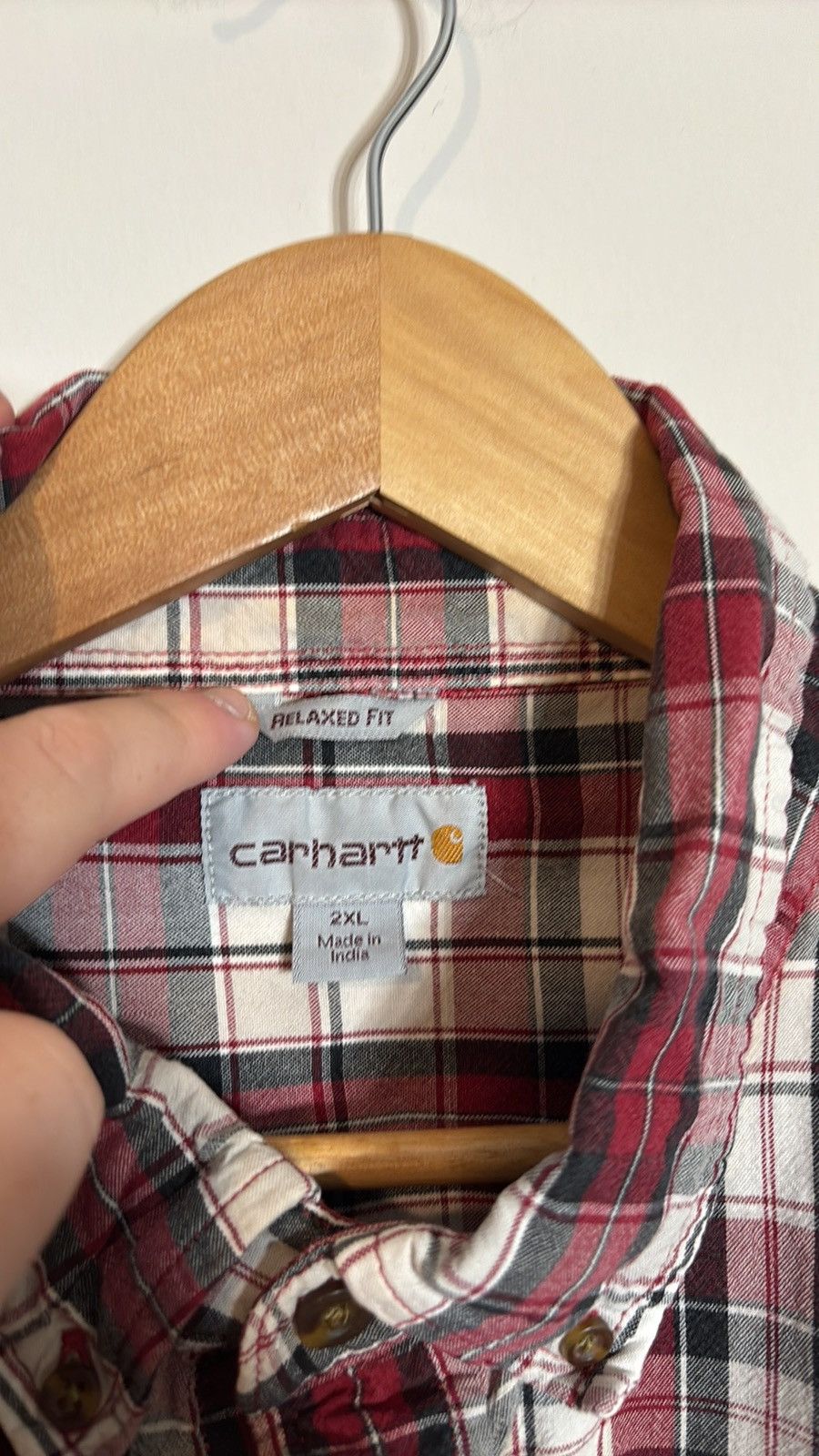 Carhartt Vintage Carhartt Relaxed Fit Button Up Shirt Size US XXL / EU 58 / 5 - 3 Thumbnail