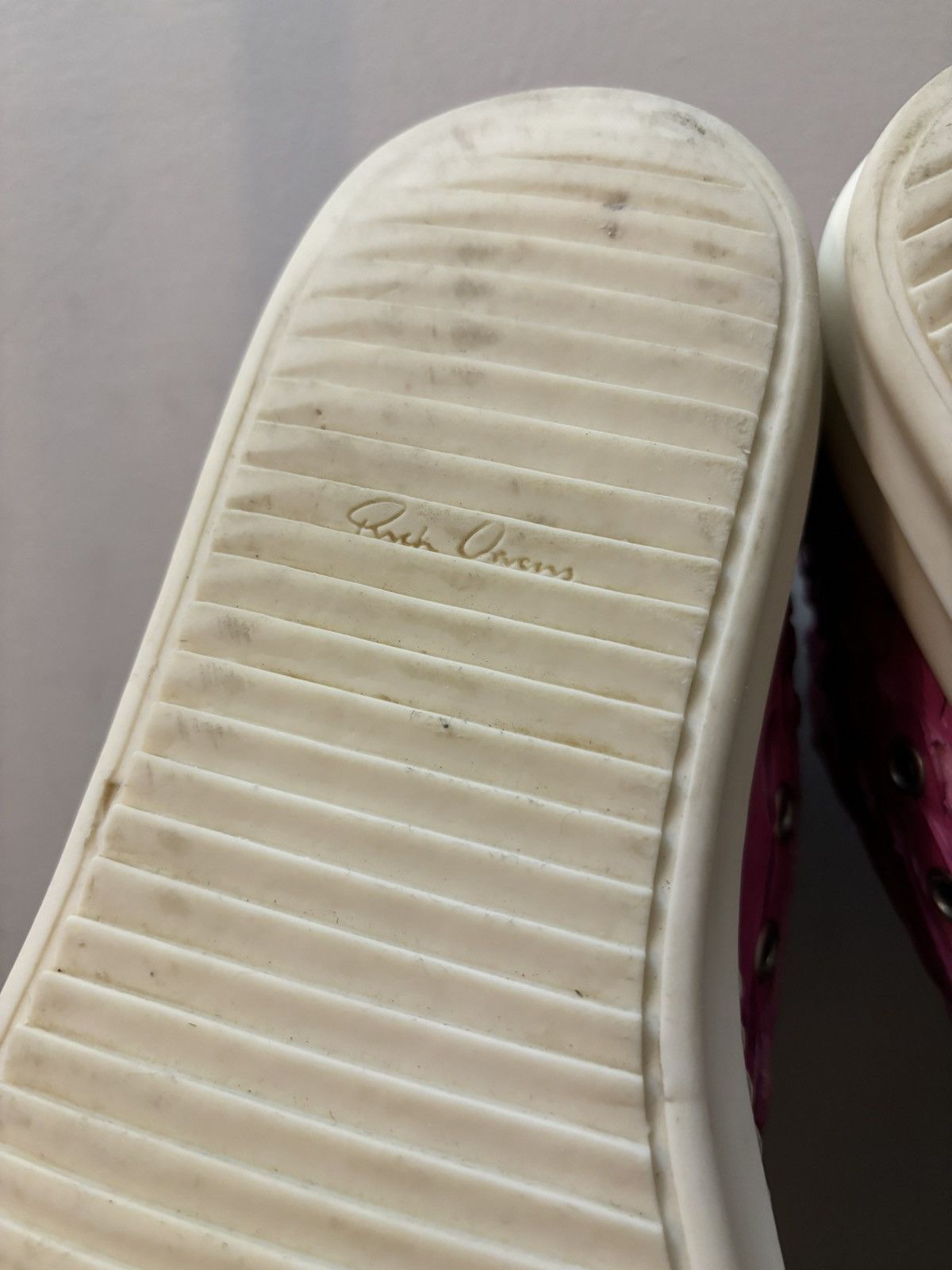 Rick Owens Rick Owens Python Skin Ramones Pink Milk White Size US 7 / EU 40 - 7 Thumbnail