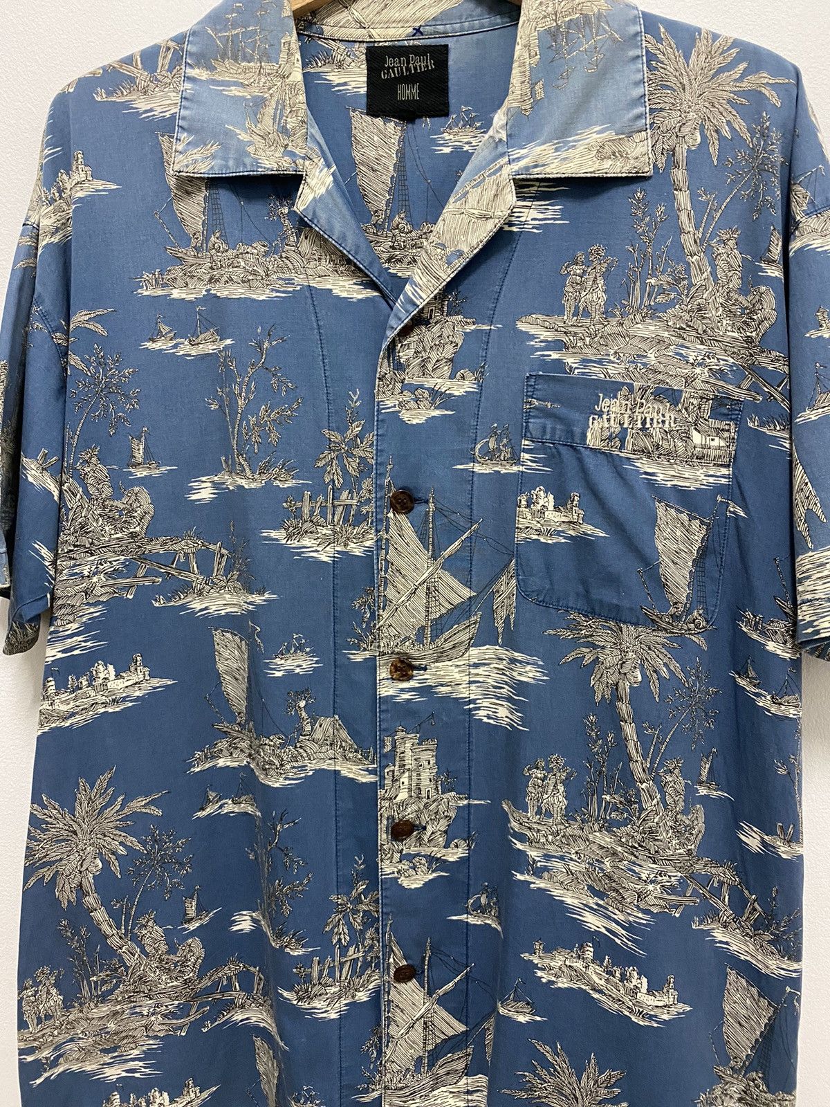 Jean Paul Gaultier Jean Paul Gaultier Homme Hawaii Style Open Collar Shirts Size US M / EU 48-50 / 2 - 11 Thumbnail