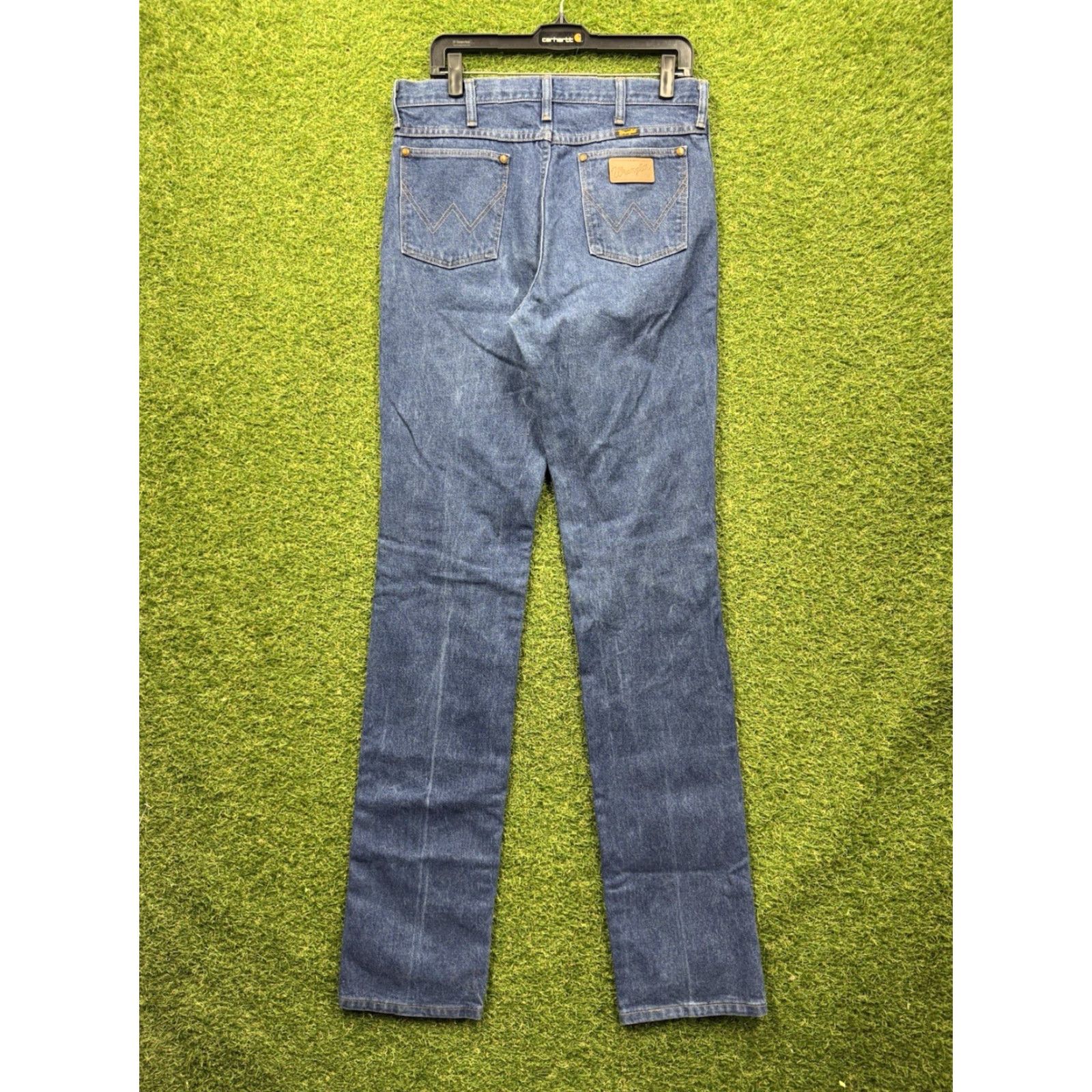 Wrangler Wrangler Jeans Mens 32x40 Slim Seat and Thigh Western Cowboy Cut 936 Denim Blue 5-Pocket Logo Collection Western Mens Jeans Size US 32 / EU 48 - 2 Thumbnail