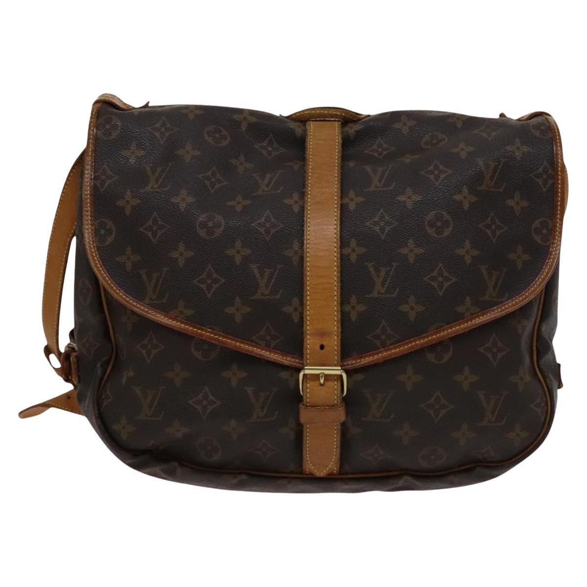 Louis Vuitton Saumur 35 Brown Canvas Shoulder Bag (Pre-Owned) Size ONE SIZE - 1 Thumbnail