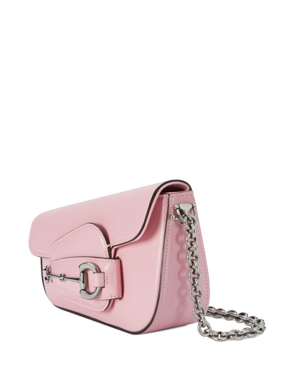 Gucci o1s1wg110225 Size: OS/ Horsebit Mini Shoulder Bag Light Pink Size ONE SIZE - 6 Thumbnail