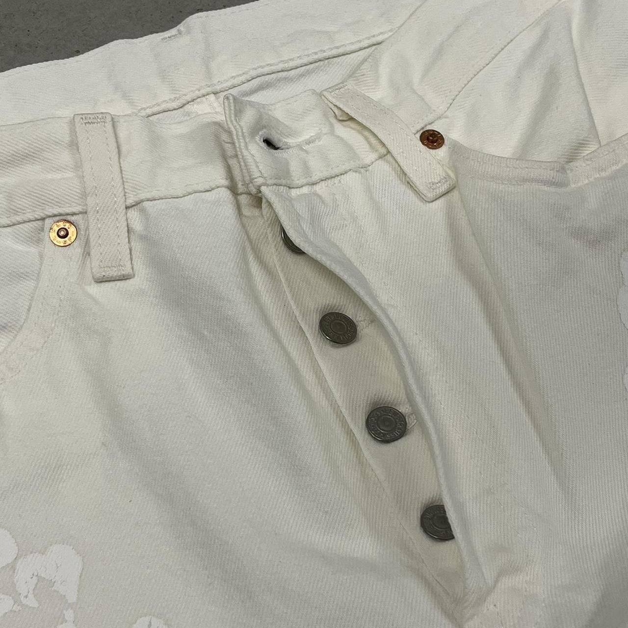 DENIM TEARS White Denim Tears Cotton Wreath Denim Pants Size US 33 - 5 Thumbnail