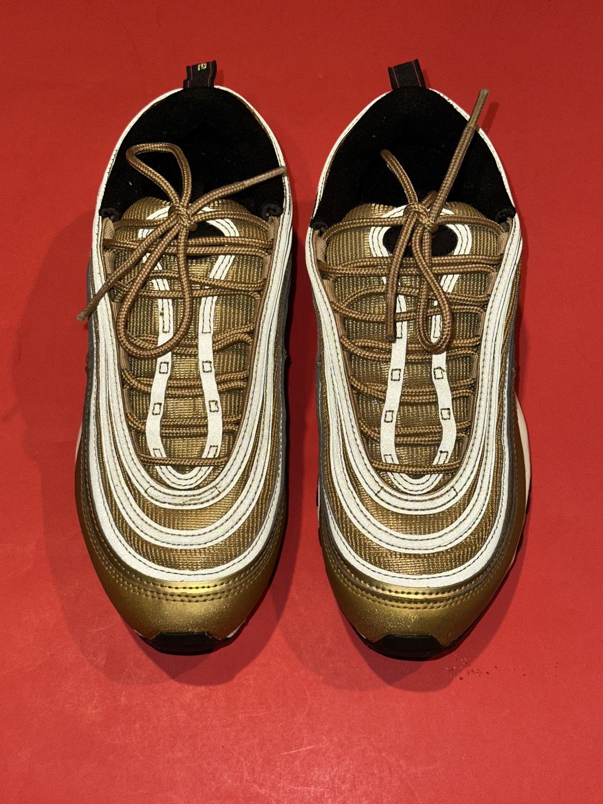 Nike Nike Air Max 97 OG DQ9131 700 Metallic Gold Bullet Sneakers Size US 6.5 / EU 39-40 - 1 Thumbnail