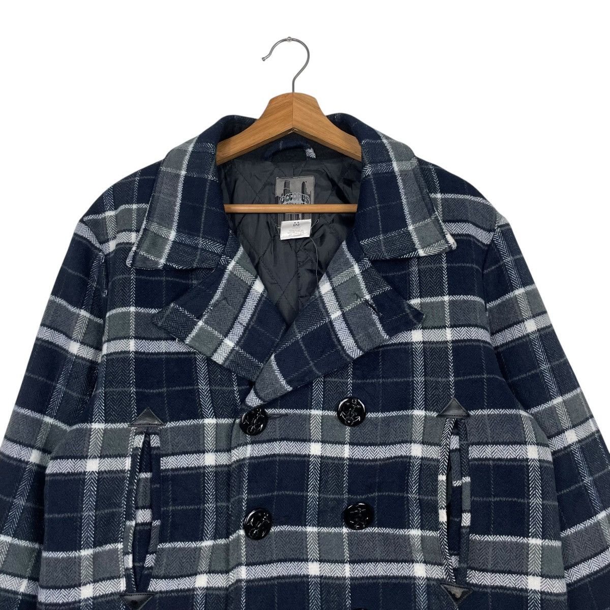 Japanese Brand Octopus Army Tartan Double Breasted Jacket Size US M / EU 48-50 / 2 - 2 Thumbnail