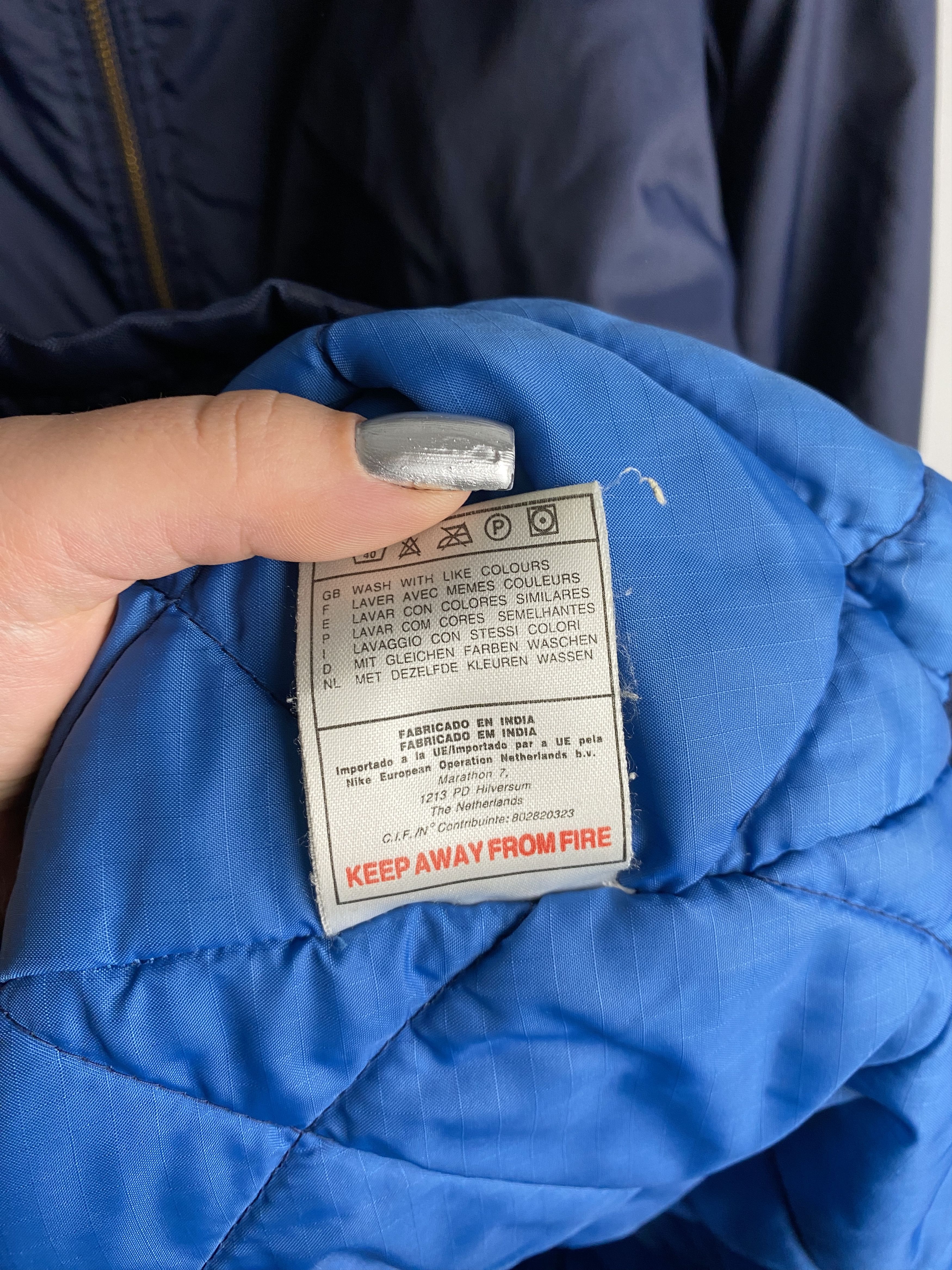Nike × Vintage Nike vintage jacket 90s back swoosh center nylon skate Size US XL / EU 56 / 4 - 6 Thumbnail