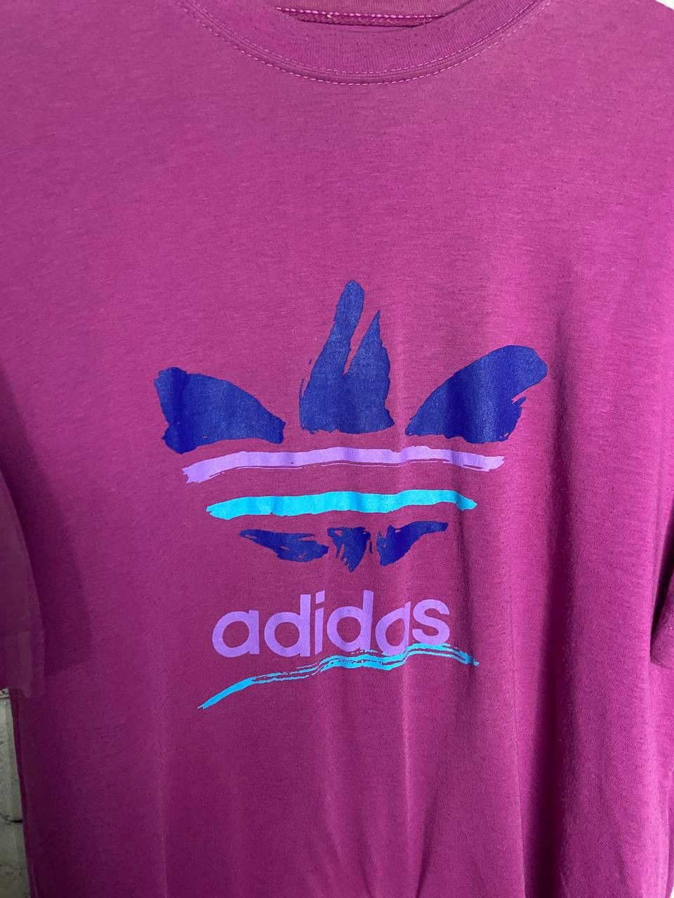 Adidas MENS Vintage T-shirt Adidas Size M sportswear Purple Size US M / EU 48-50 / 2 - 2 Thumbnail
