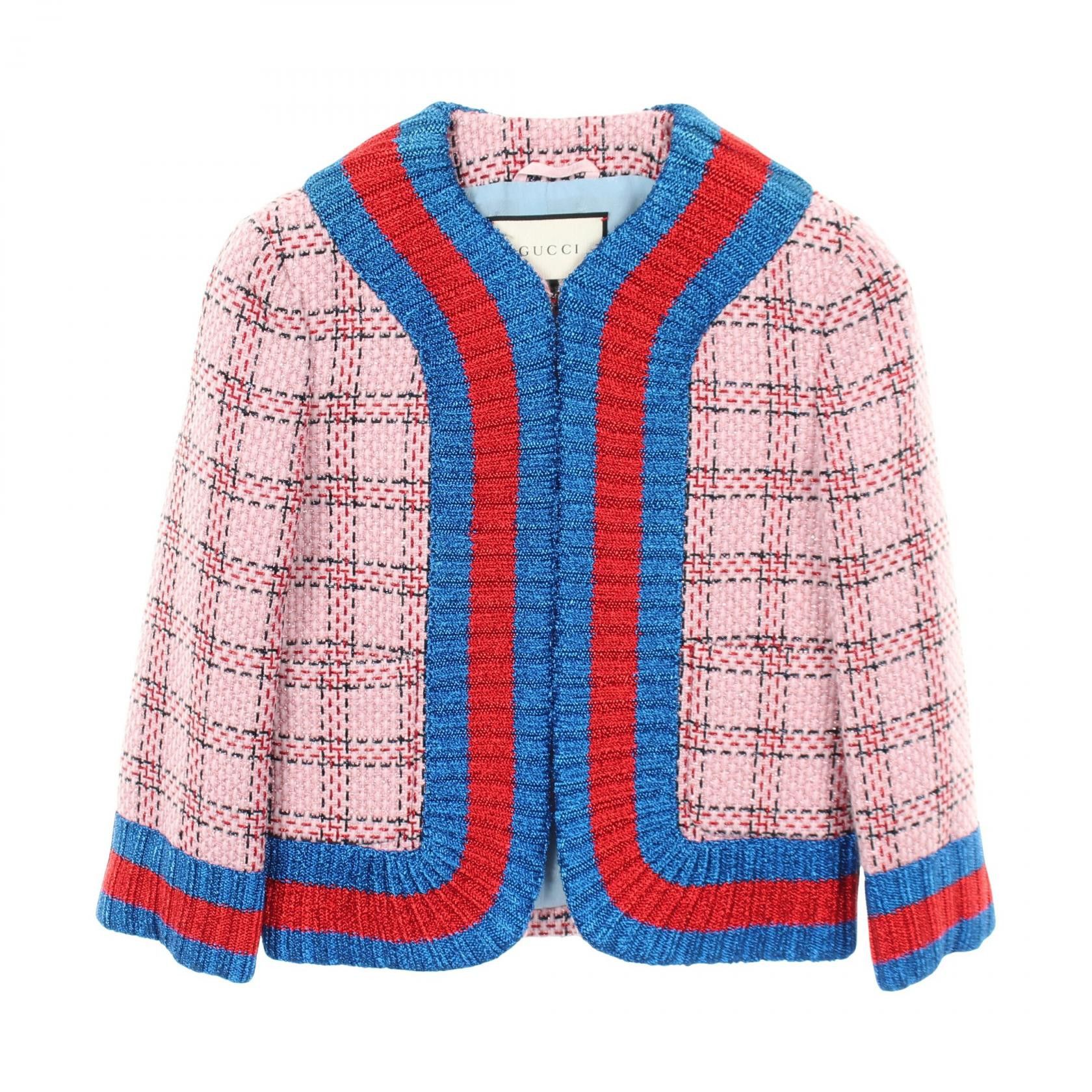 Gucci Gucci Gucci Tweed Collarless Jacket Outerwear Textile Outerwear DUTY FREE for USA Size ONE SIZE - 1 Thumbnail