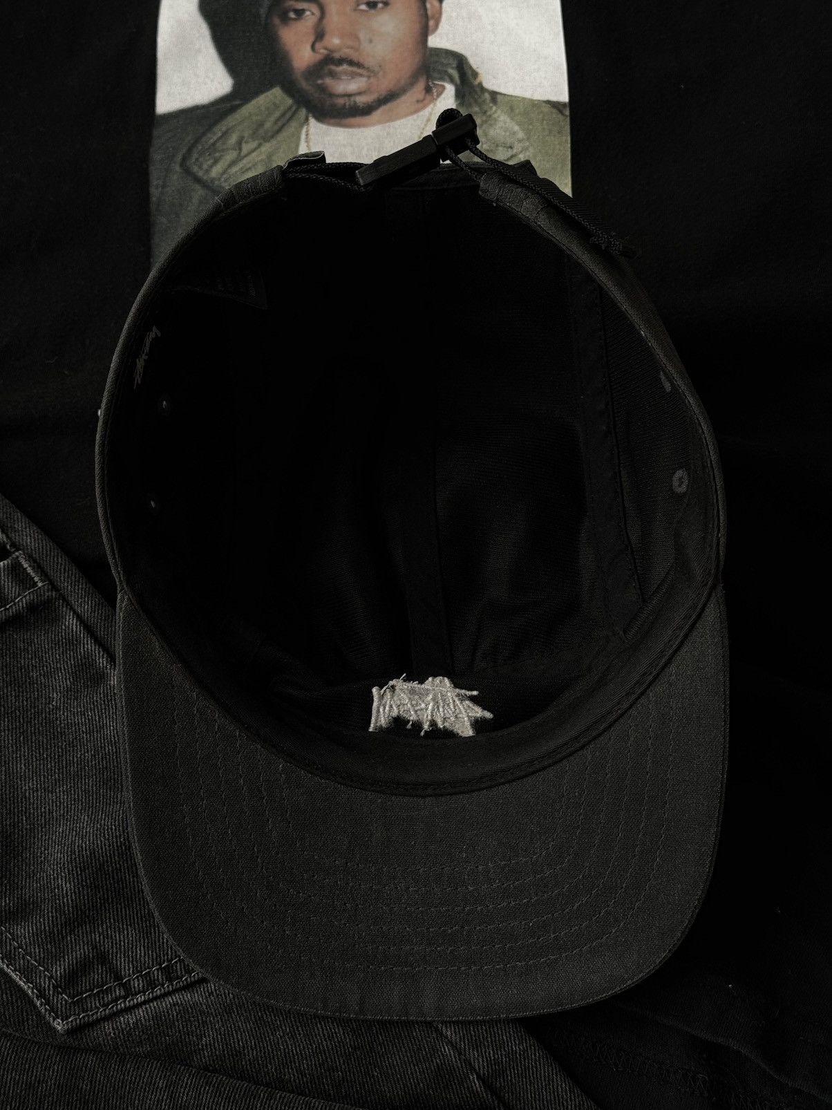 Stussy Stussy Washed Black 5 Panel Hat Cap Y2k Hype Realtree Size ONE SIZE - 5 Thumbnail