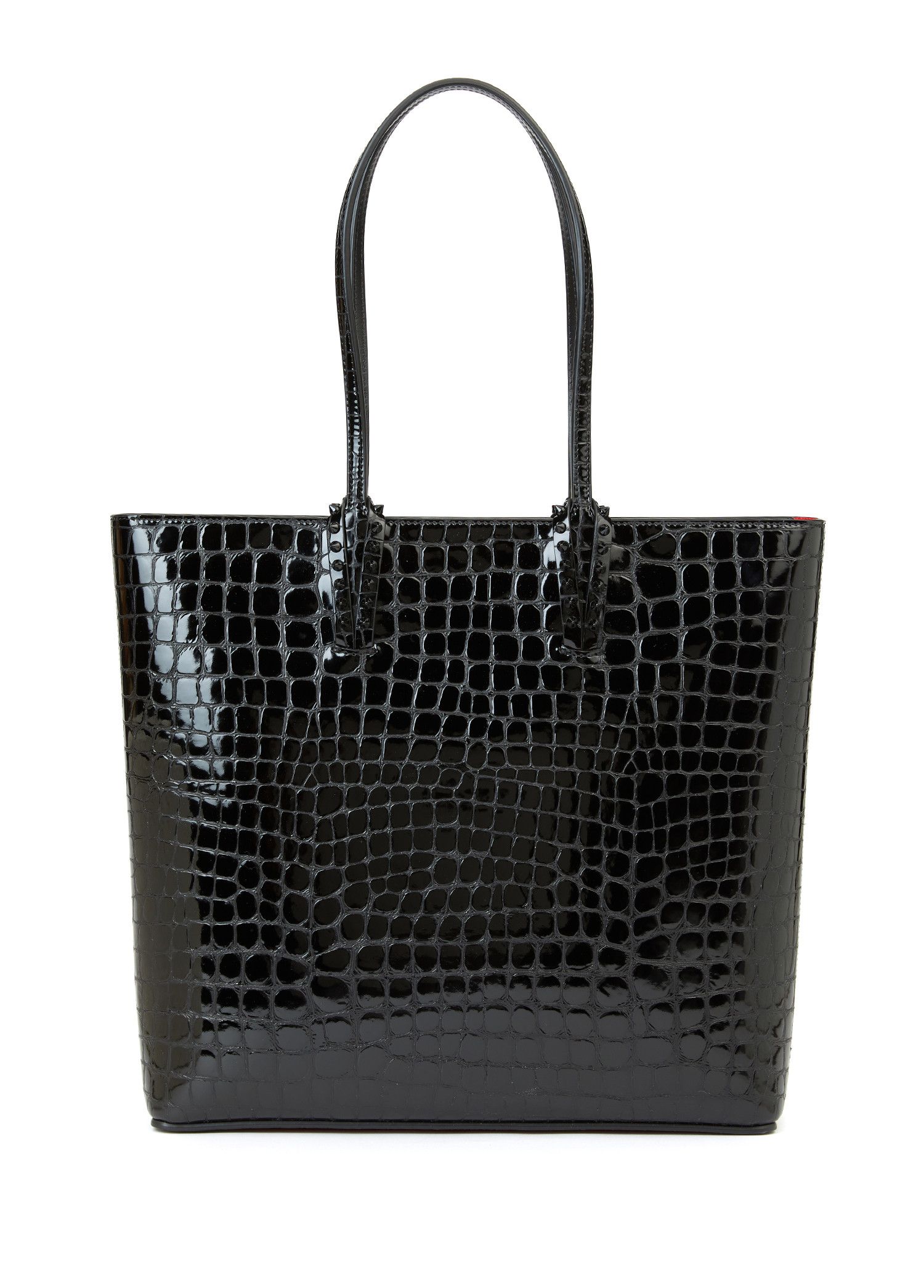 Christian Louboutin CHRISTIAN LOUBOUTIN Cabata black croc embossed leather tote Size ONE SIZE - 4 Thumbnail