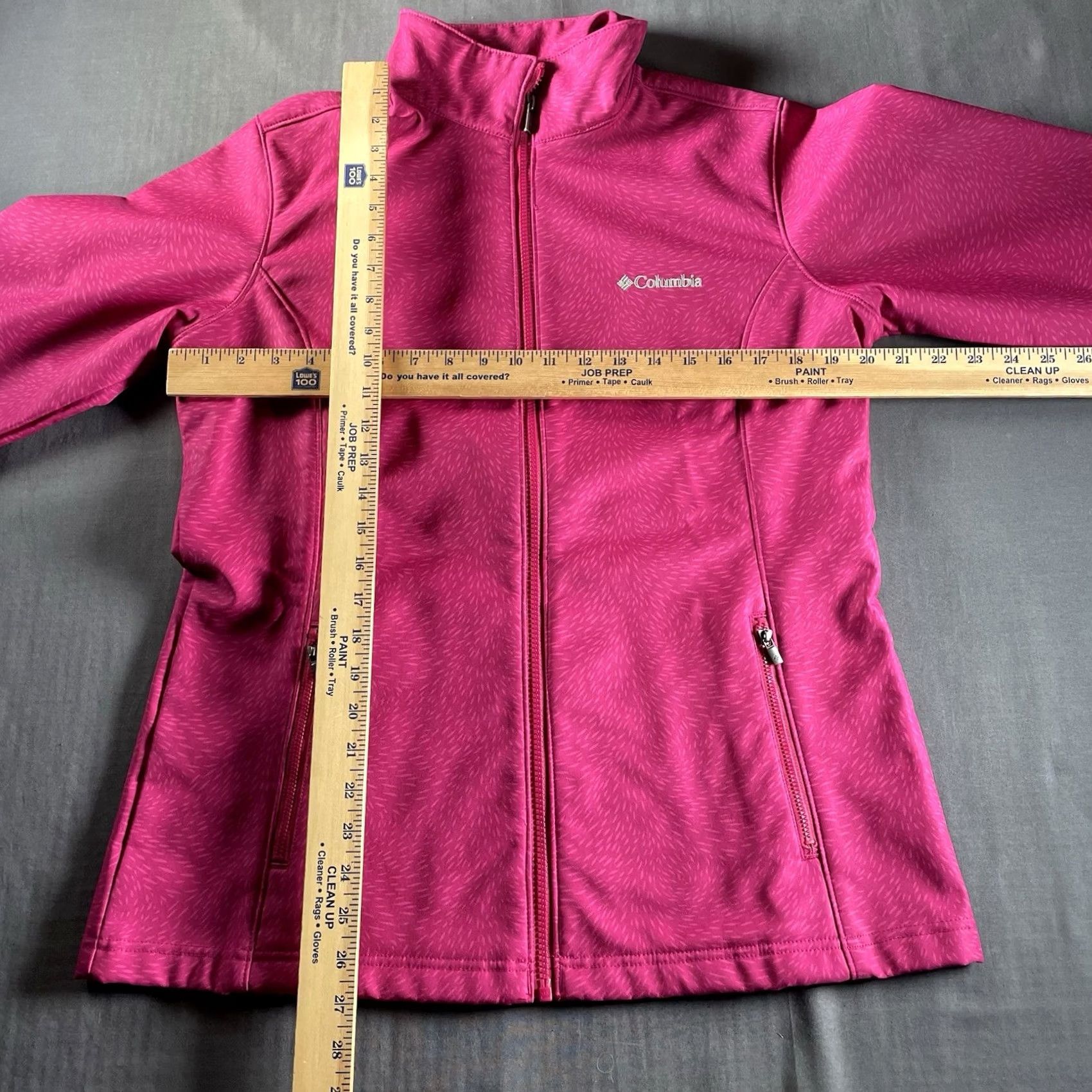 Pinko Columbia Jacket Womens Large Pink Fleece Full Zip Stand Collar Pockets Magenta Color Zip Up Mens? Ladies? Size L / US 10 / IT 46 - 4 Thumbnail