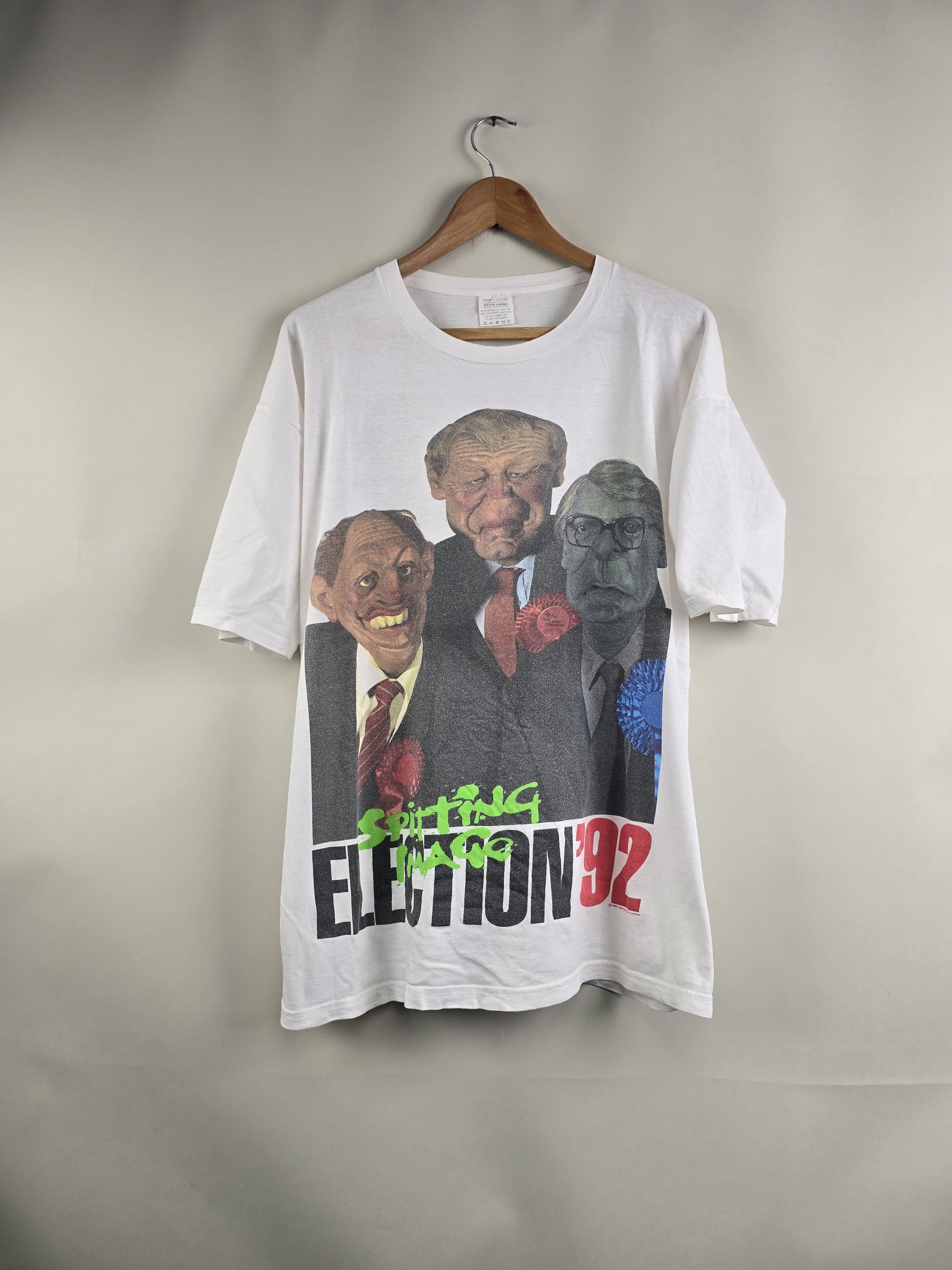 Band Tees × Vintage 1992 Spitting Image Don't blame me Elections Trump Biden Size US XL / EU 56 / 4 - 1 Thumbnail