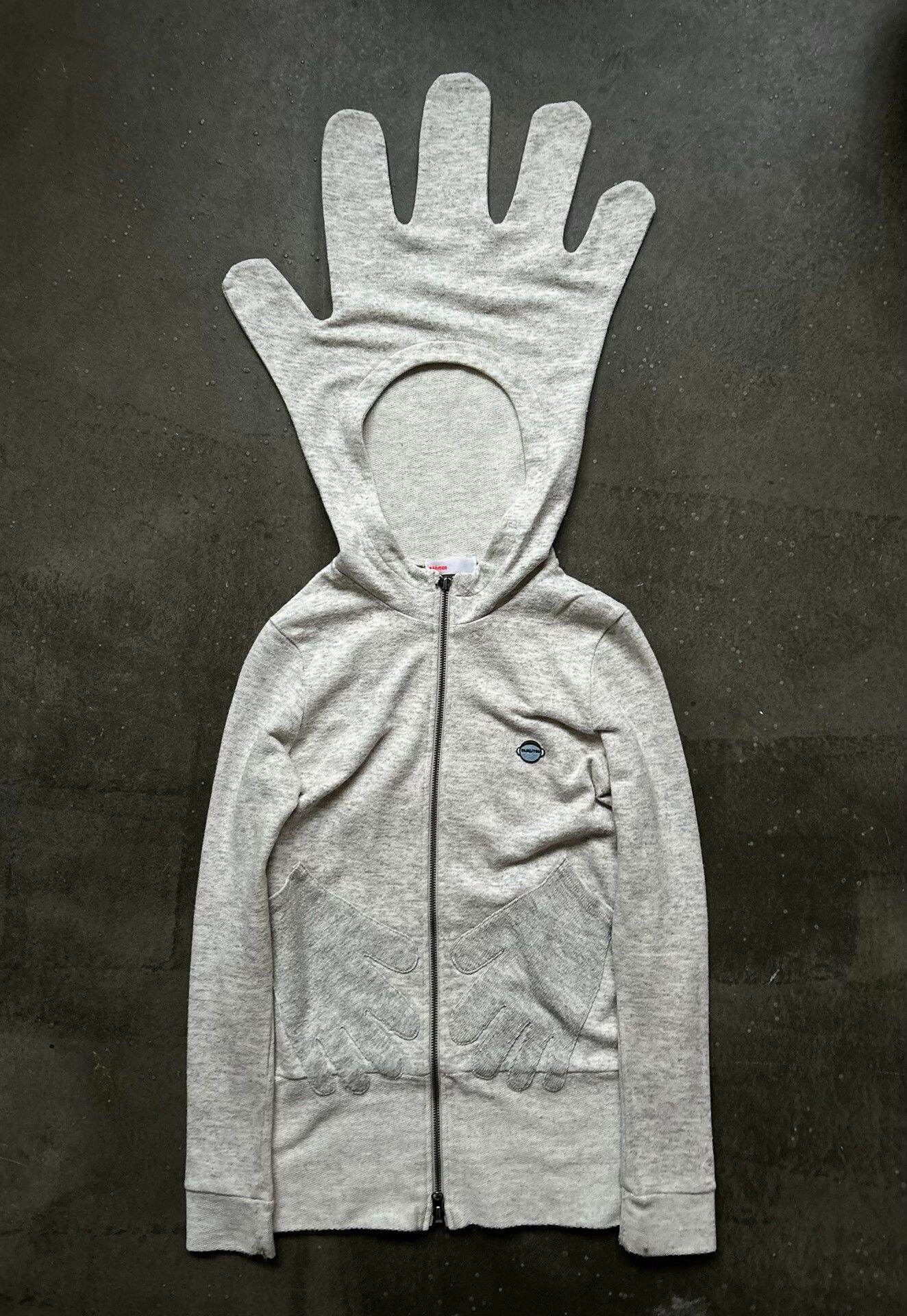 Ne-Net unique gray hooded sweatshirt with hand design Size M / US 6-8 / IT 42-44 - 1 Thumbnail
