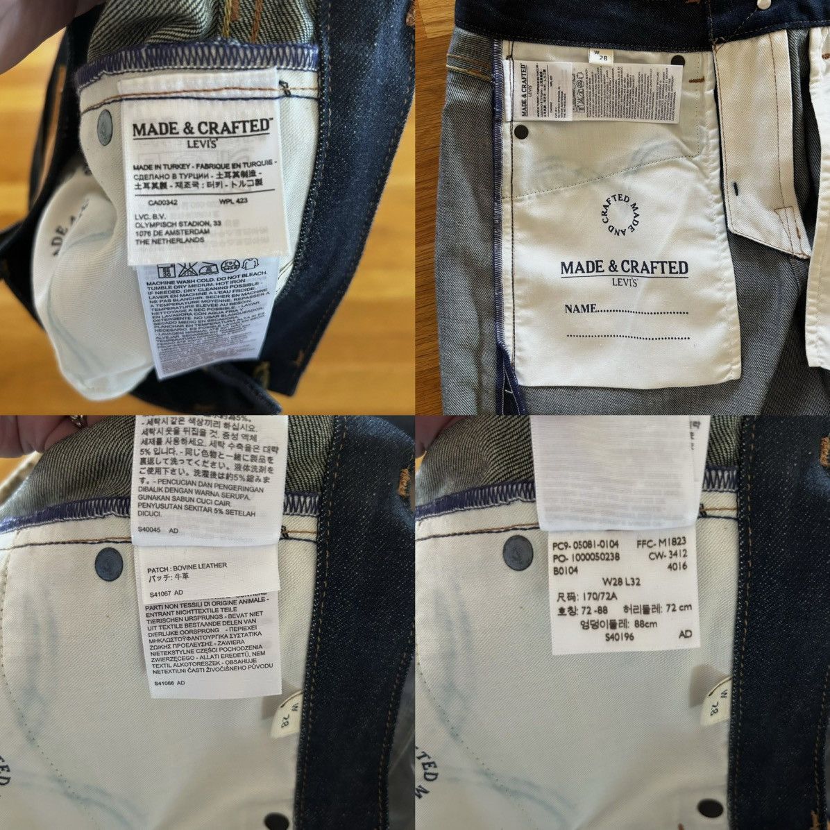 Levi's Made & Crafted Levi’s MADE & CRAFTED SELVEDGE JEANS~Tack Slim~05081-0104 Size US 28 / EU 44 - 13 Thumbnail