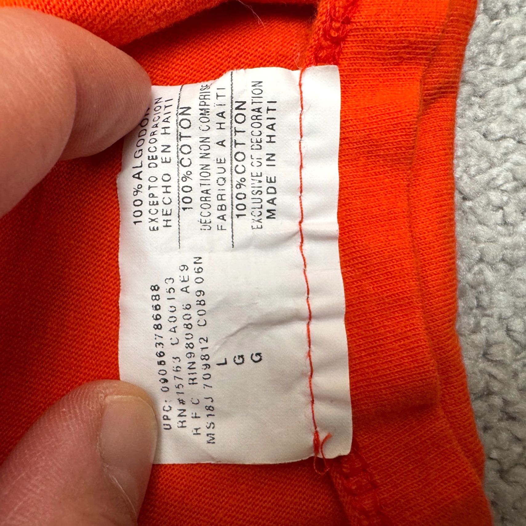 Champion Champion Shirt Mens Large Orange Logo T-Shirt Cotton Crew Neck Activewear Casual Sports Mens L Orange Logo Size US L / EU 52-54 / 3 - 7 Thumbnail