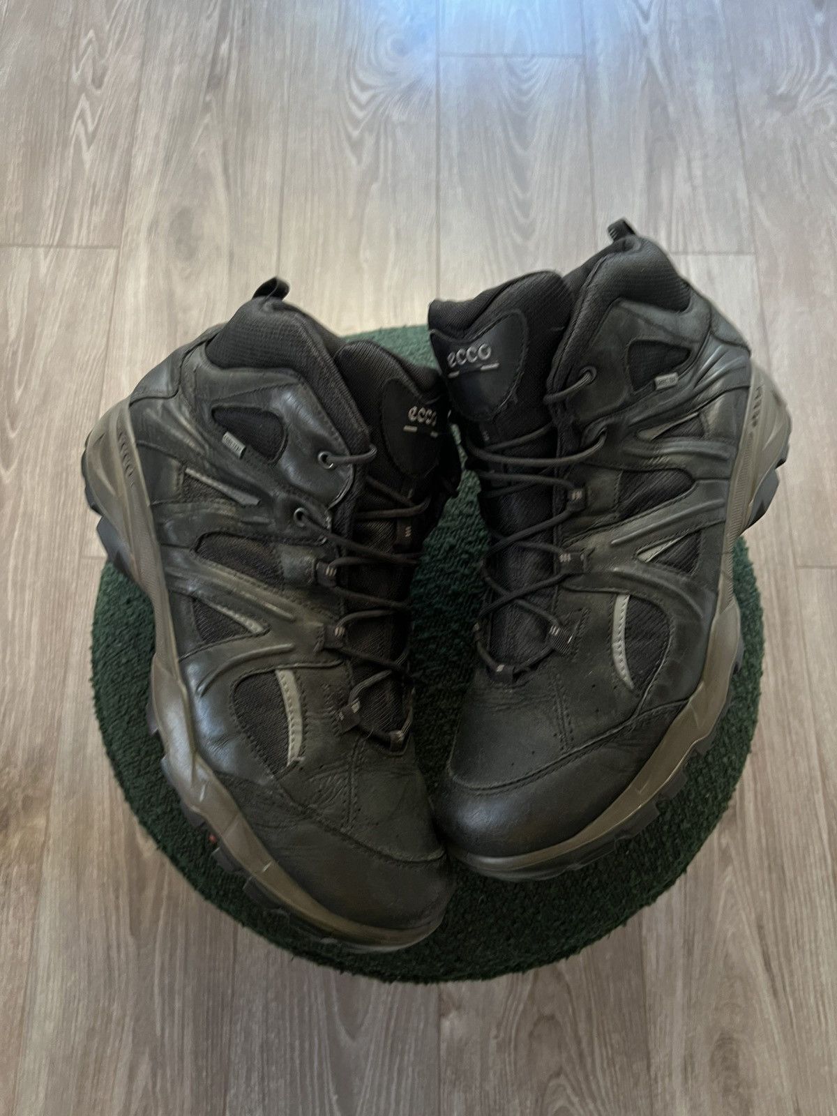 Ecco × Goretex ‼️Ecco Leather Gore-Tex GTX Waterproof Leather High Boots‼️ Size US 14 / EU 47 - 1 Thumbnail