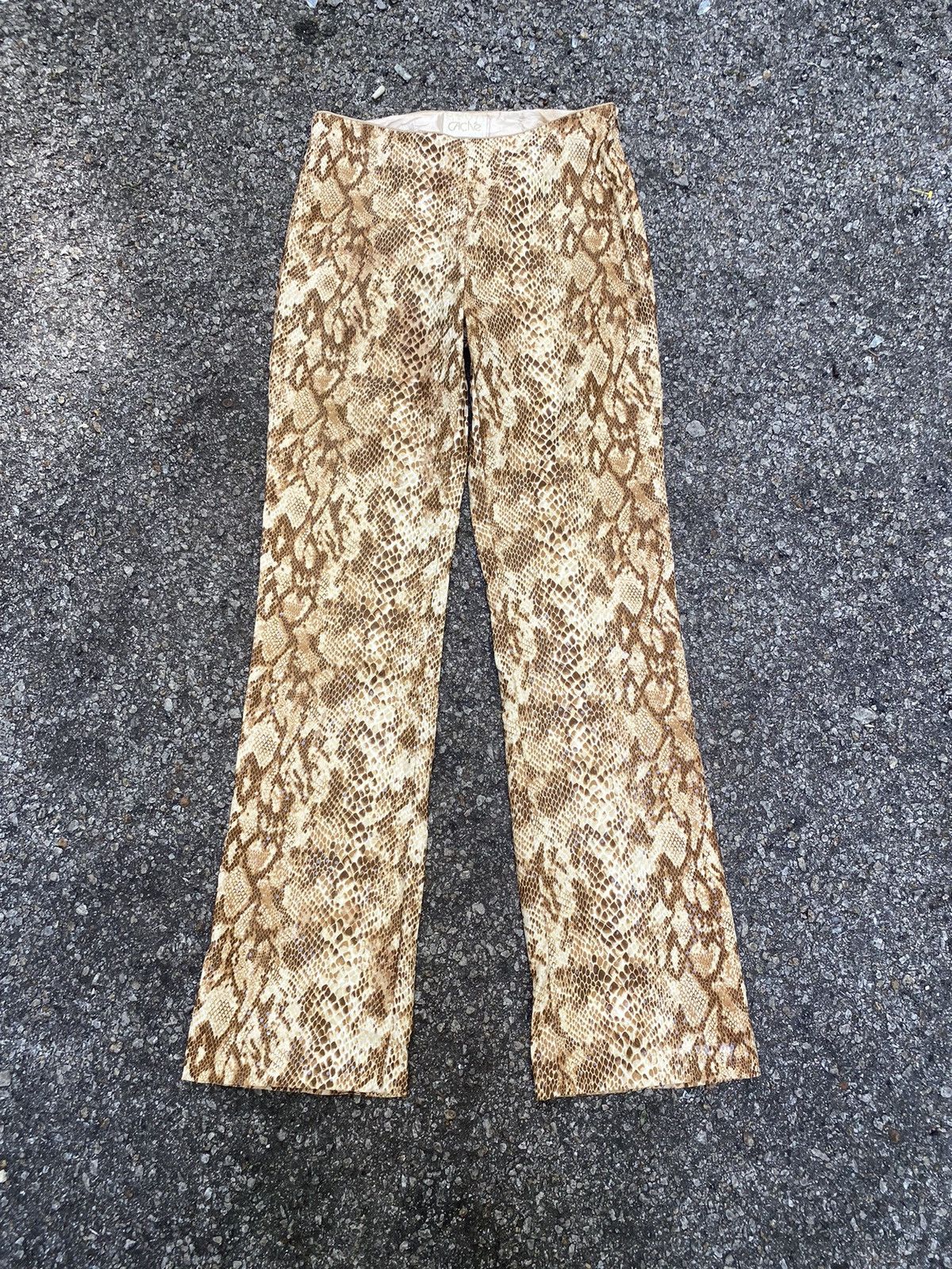 If Six Was Nine Flare Pants Snake Abstract Bootcut Vintage Streetwear Style Size 27" / US 4 / IT 40 - 1 Thumbnail