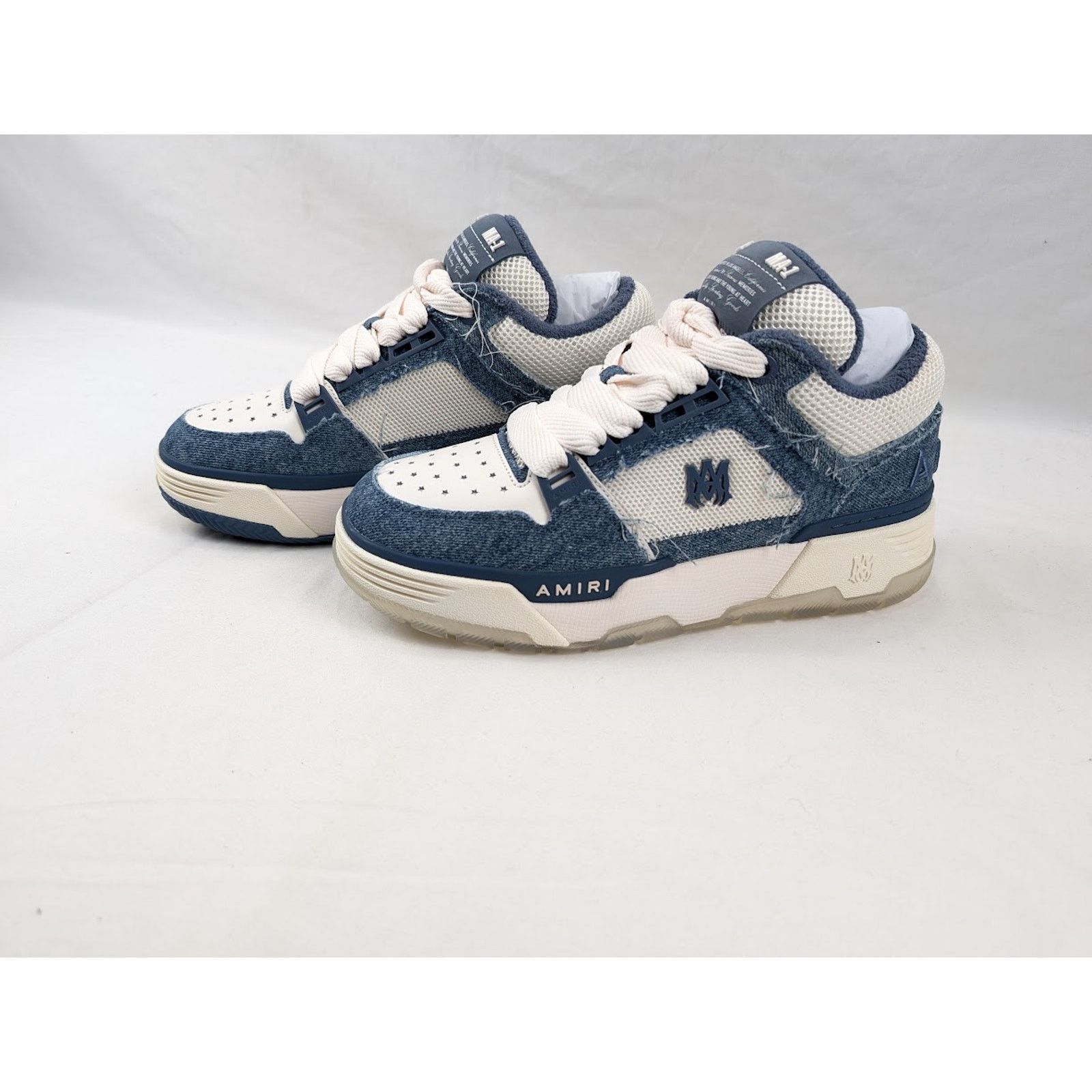 Amiri o1rshd1 Vintage Denim MA-1 Sneakers in Washed Indigo Size US 8 / EU 41 - 15 Thumbnail