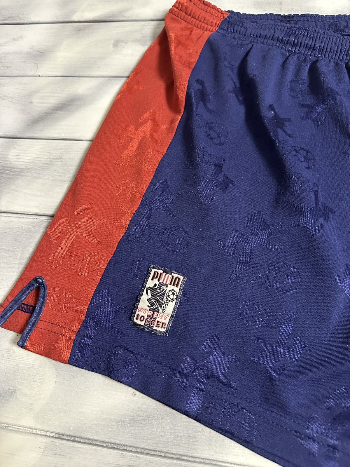 Puma × Vintage Rare Vintage Shorts Puma Street Soccer Monogram . Size US 34 / EU 50 - 3 Thumbnail