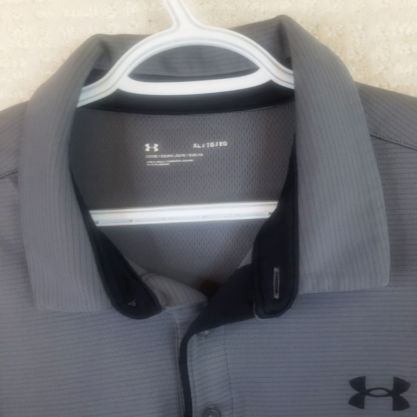 Under Armour Under Armour Shirt Mens XL Gray Polo Short Sleeve Loose Fit Heat Gear Golf Size US XL / EU 56 / 4 - 4 Thumbnail