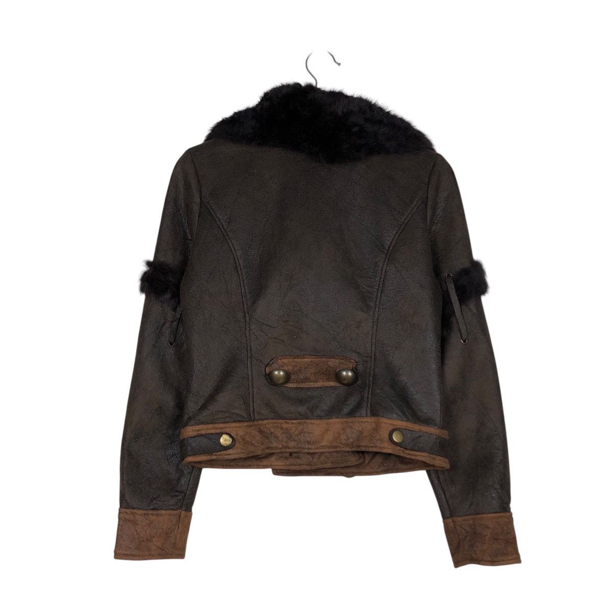 Japanese Brand 📌Cropped Biker Soft Leather Jacket Mian Deng Issey Miyake Size US L / EU 52-54 / 3 - 9 Thumbnail