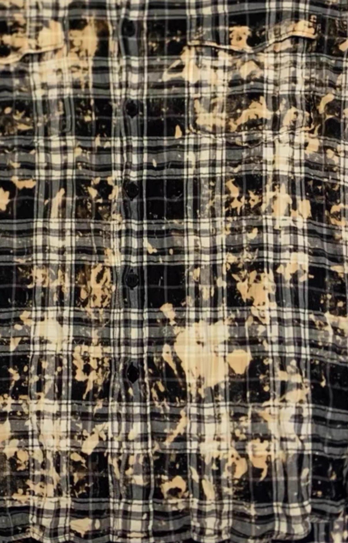 Saint Laurent Paris SLP Flame Rendered Yellow Gingham Splatter Shirt Size US S / EU 44-46 / 1 - 5 Thumbnail