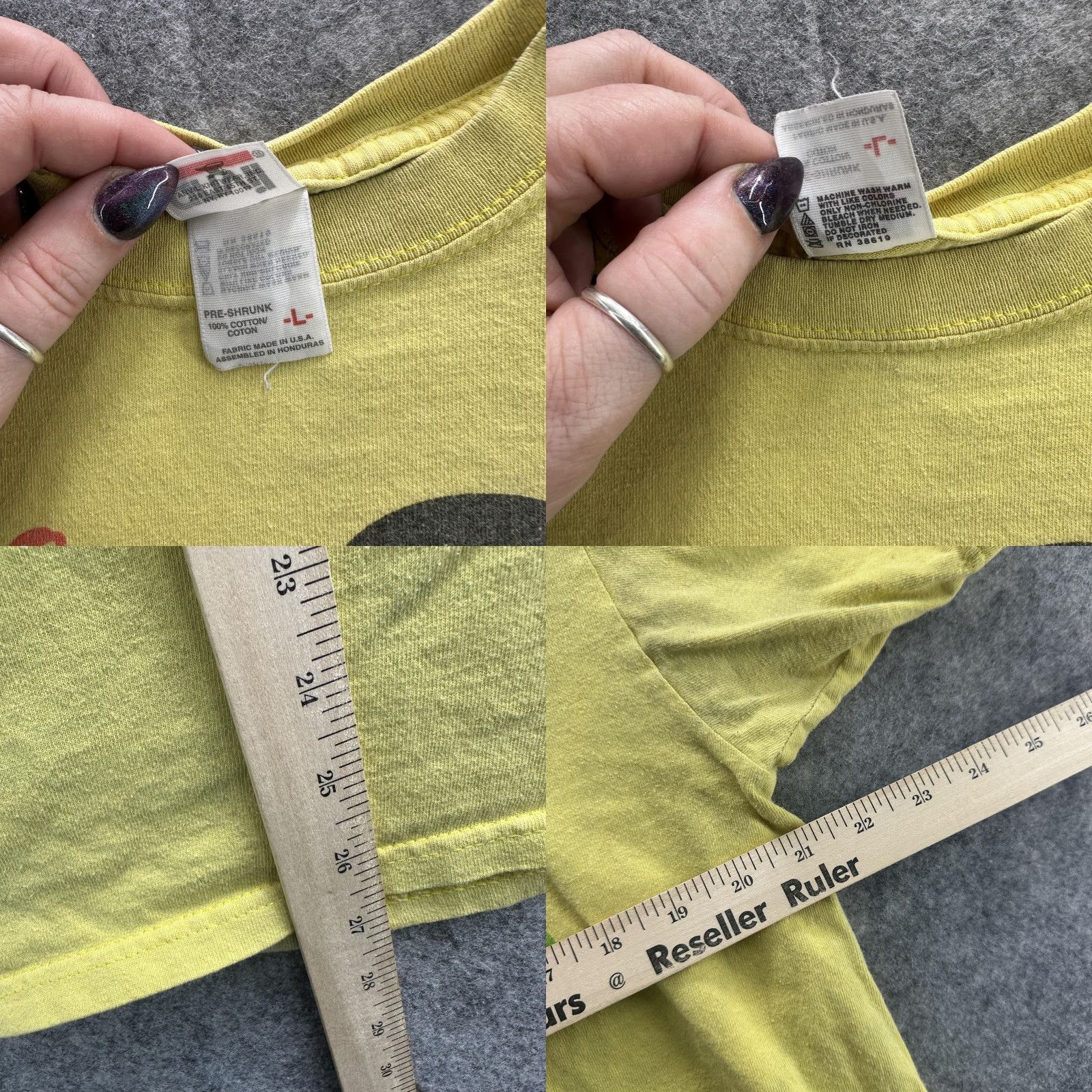 Anvil VINTAGE Anvil Disney VoluntEARS T-Shirt Mens Large Yellow Mickey Mouse 90s Graphic Print Size US L / EU 52-54 / 3 - 8 Thumbnail