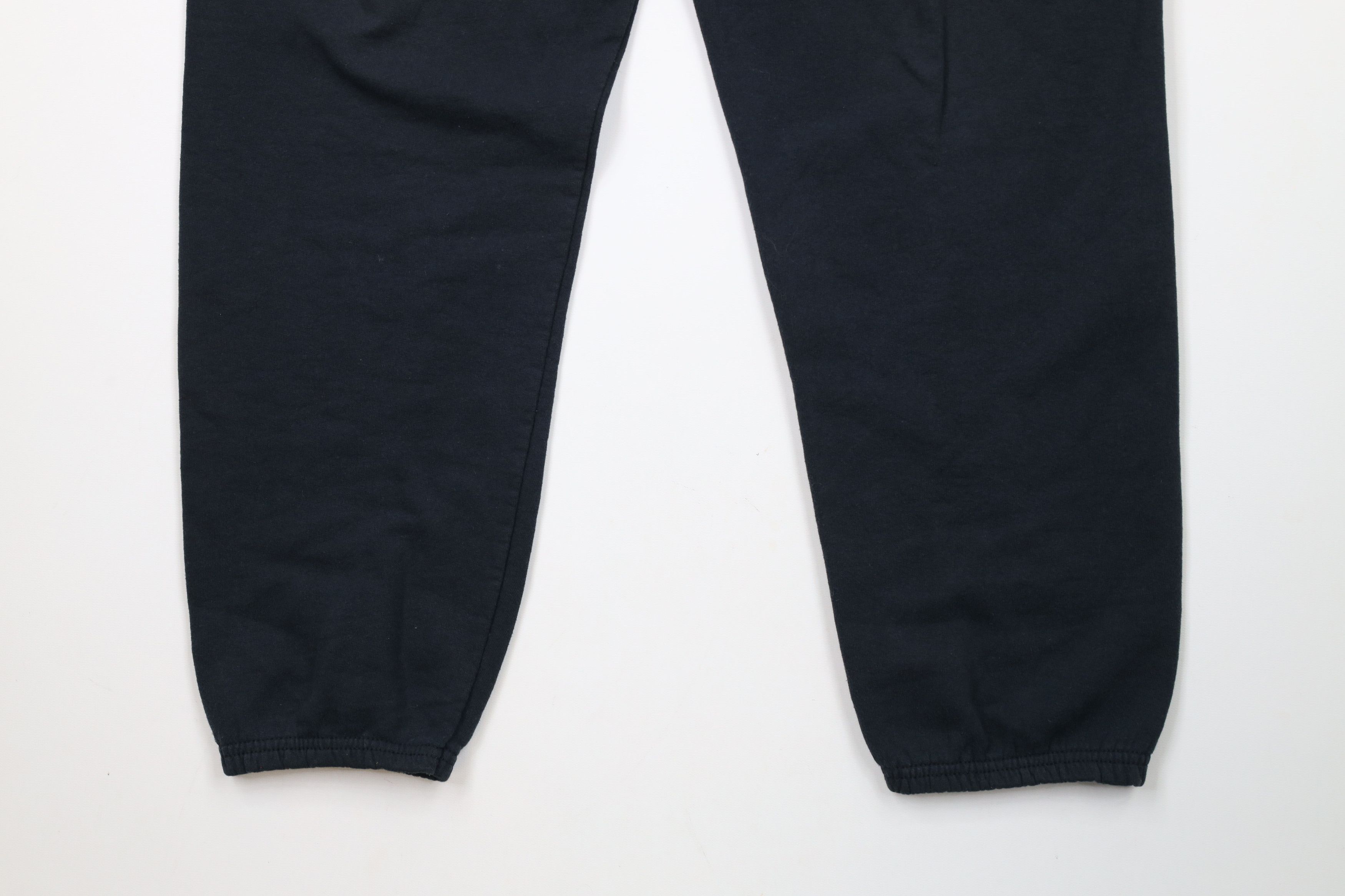 Vintage Vintage 90s Streetwear Blank Cuffed Sweatpants Joggers Black Size US 34 / EU 50 - 4 Thumbnail
