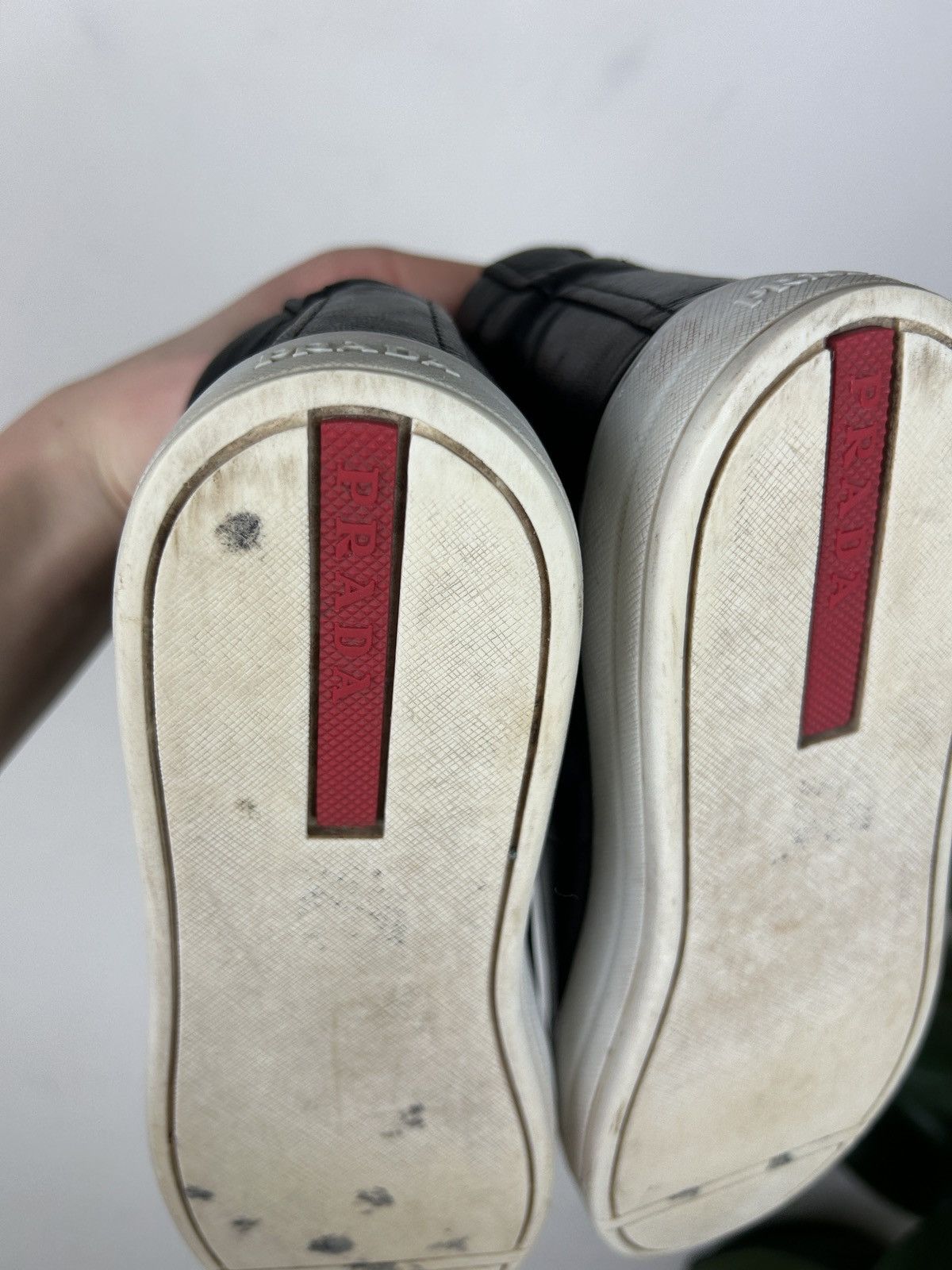 Prada × Vintage Prada vintage red stripe leather shoes Size US 7 / IT 37 - 9 Thumbnail