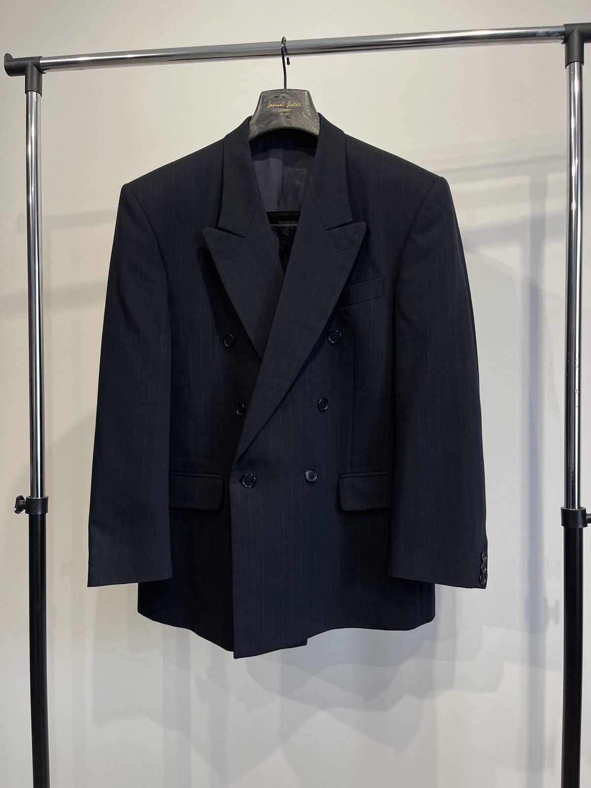 Vintage Vintage Plus 8 Double Breasted Blazer Jacket Navy Blue 40S Size 40S - 1 Thumbnail