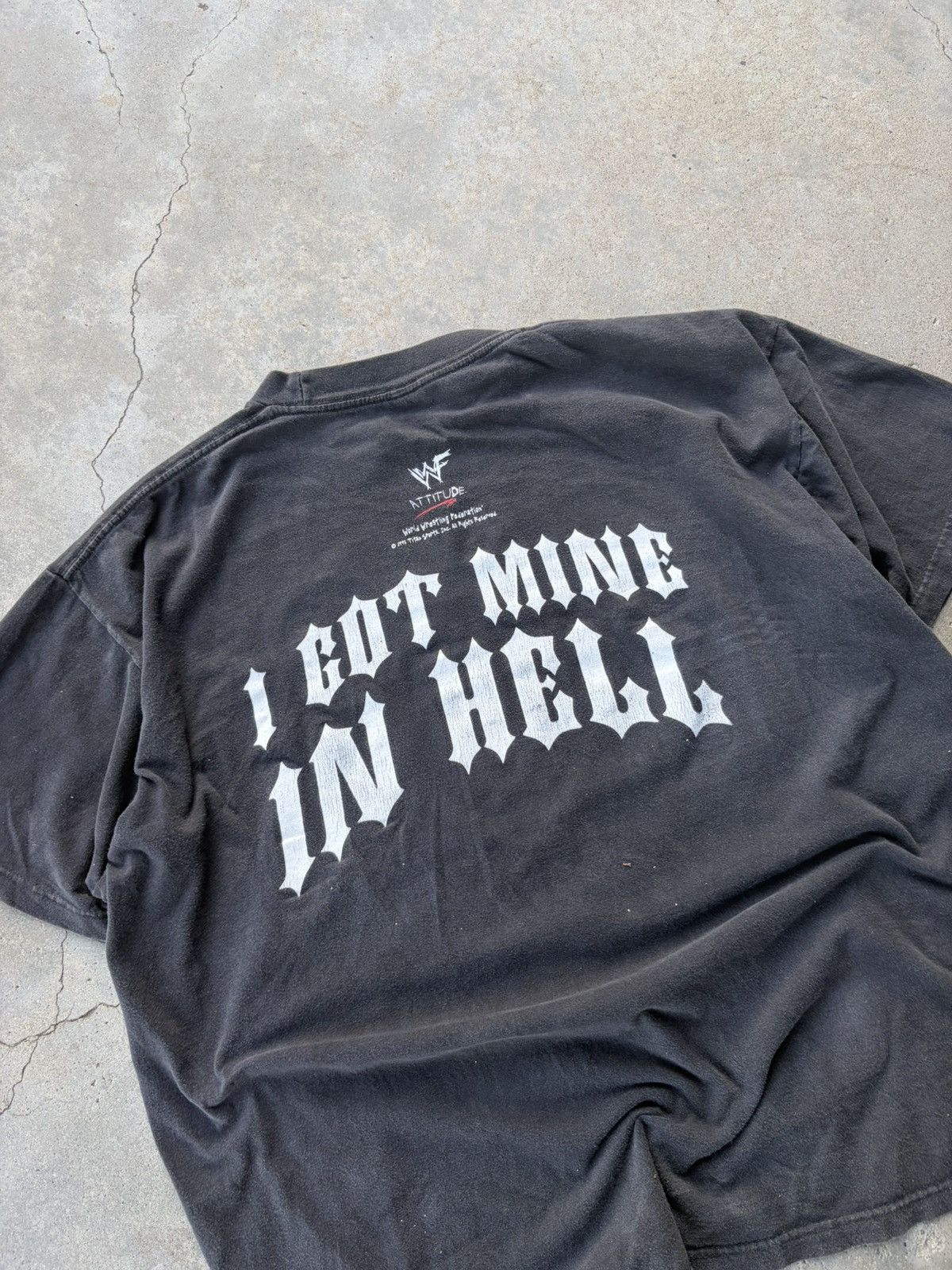 Vintage Vintage Undertaker 1998 Vintage WWE “Takers Tattoo Shop” Tee Size US XL / EU 56 / 4 - 4 Thumbnail
