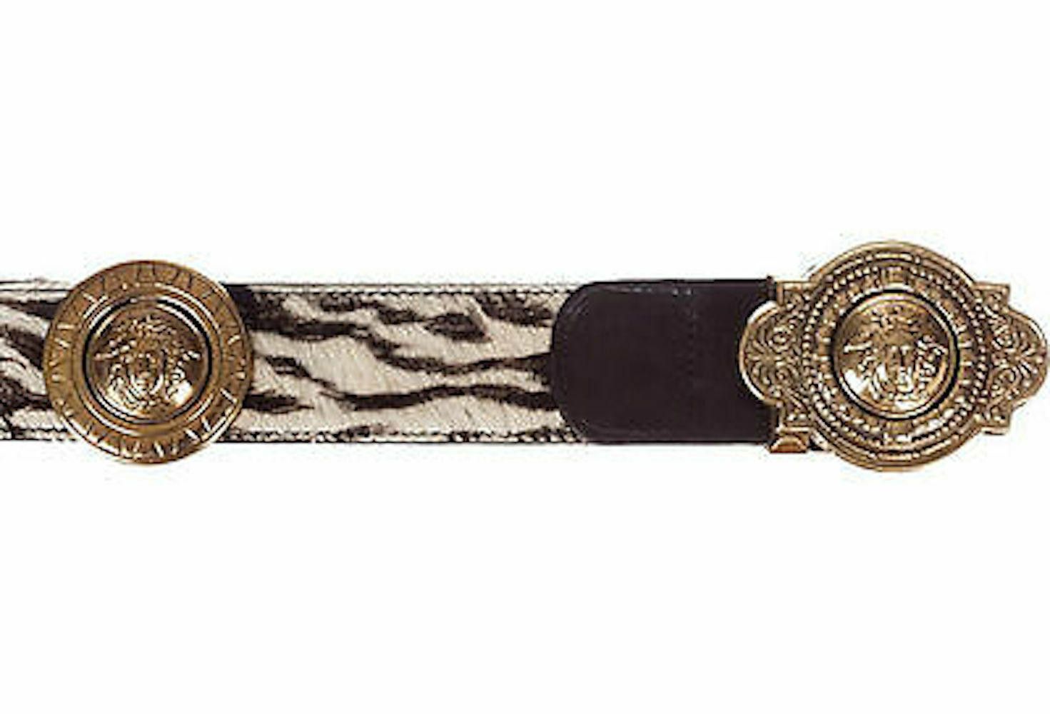 Versace Versace Medusa Zebra Print Leather Belt Size ONE SIZE - 6 Thumbnail