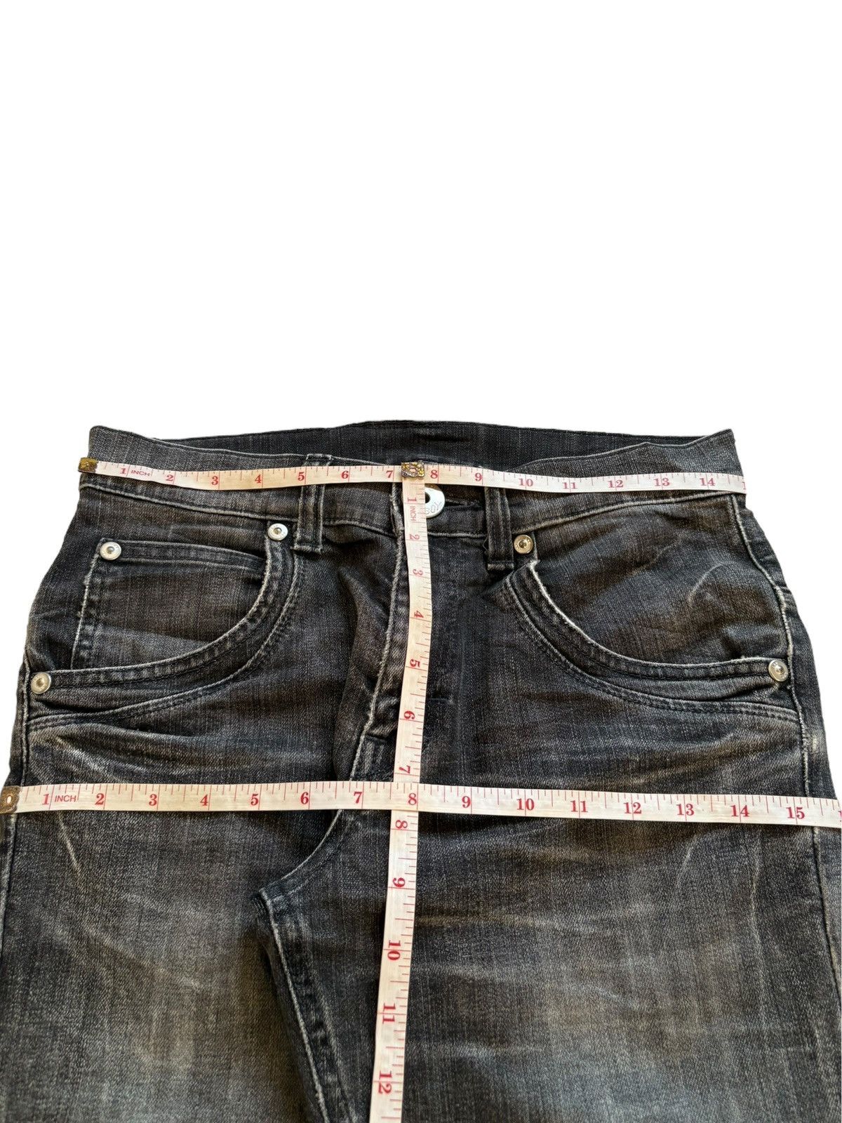 Lee Vintage Lee Mud Wash Buckle Back Distressed Rip Loose Jeans Size US 30 / EU 46 - 12 Thumbnail