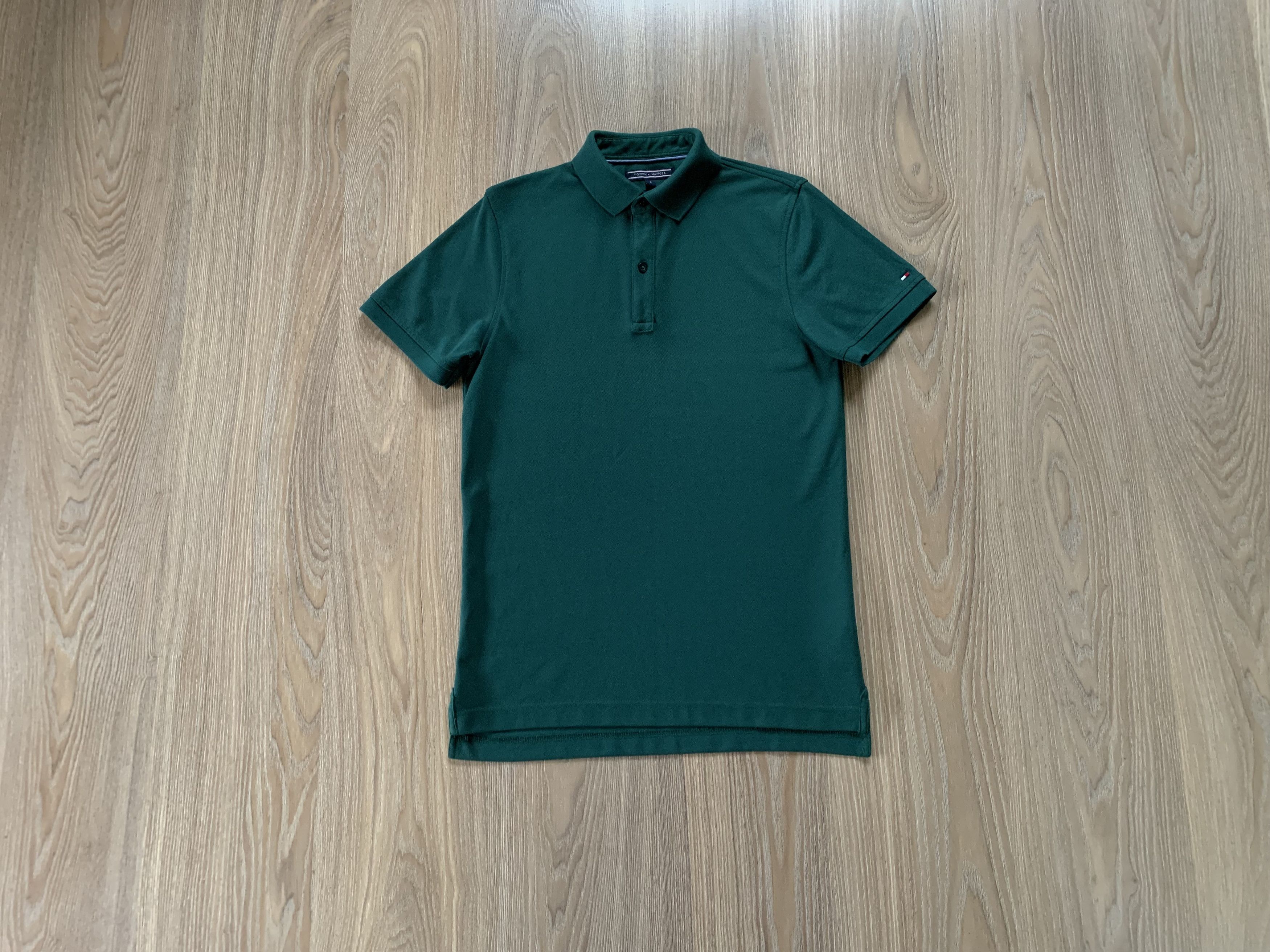 Tommy Hilfiger Tommy Hilfiger Slim Fit Green Polo Size US S / EU 44-46 / 1 - 1 Thumbnail
