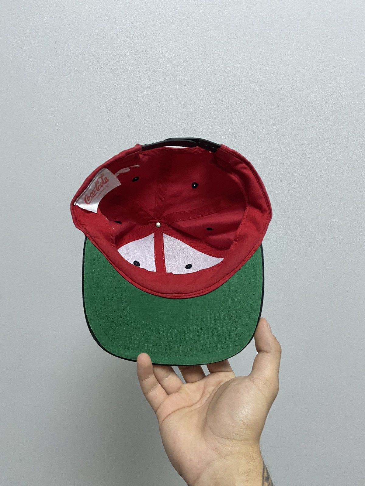 Coca Cola × Vintage Coca Cola vintage Cap Snapback Spell Out Big Logo Size ONE SIZE - 6 Thumbnail