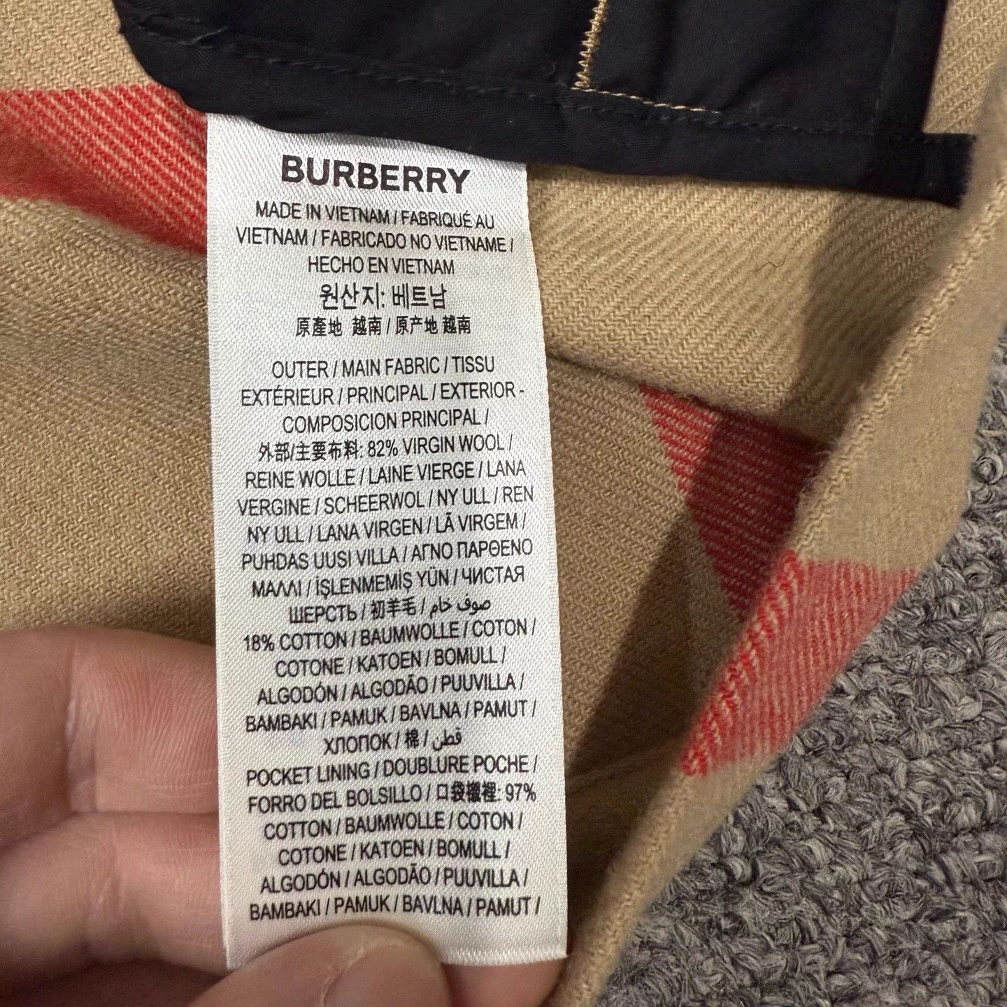 Burberry Burberry Wool Check Zip Unworn XL Jacket Size US XL / EU 56 / 4 - 4 Thumbnail