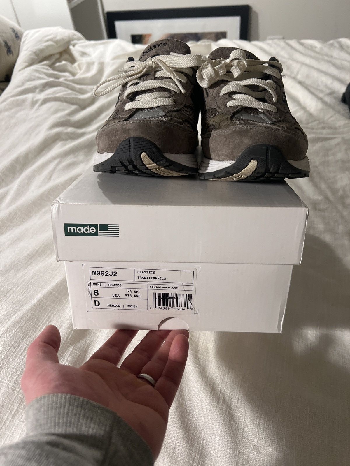 JJJJound × New Balance Jjjjound Grey 992 Size US 8 / EU 41 - 2 Thumbnail