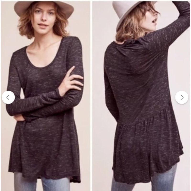 Anthropologie Anthropologie Dolan Tunic Long Sleeve Top Size M Gray Size M / US 6-8 / IT 42-44 - 1 Thumbnail