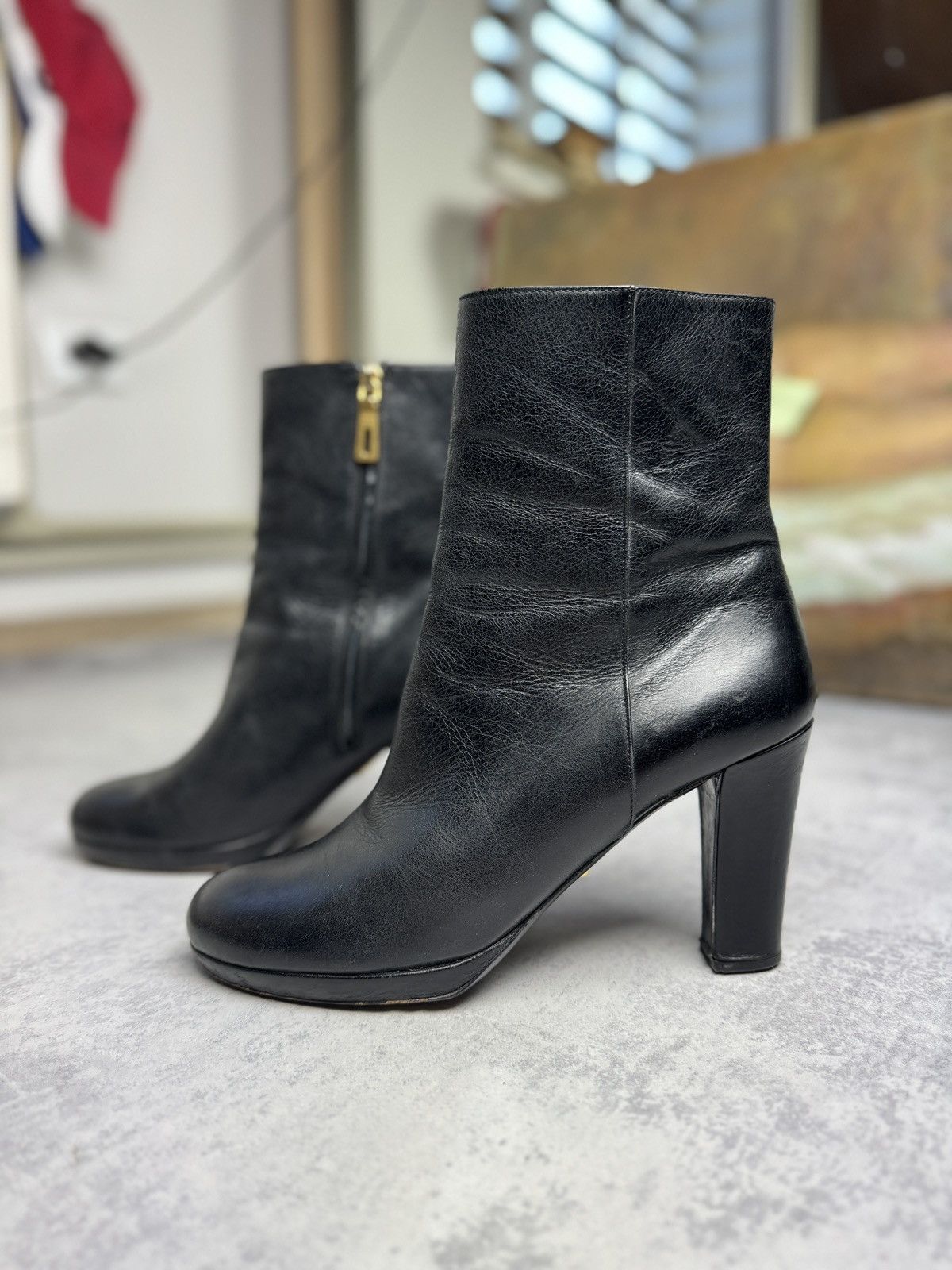 Prada Prada Vintage Miu Miu Y2K Leather Heels Boots Bootie | Grailed