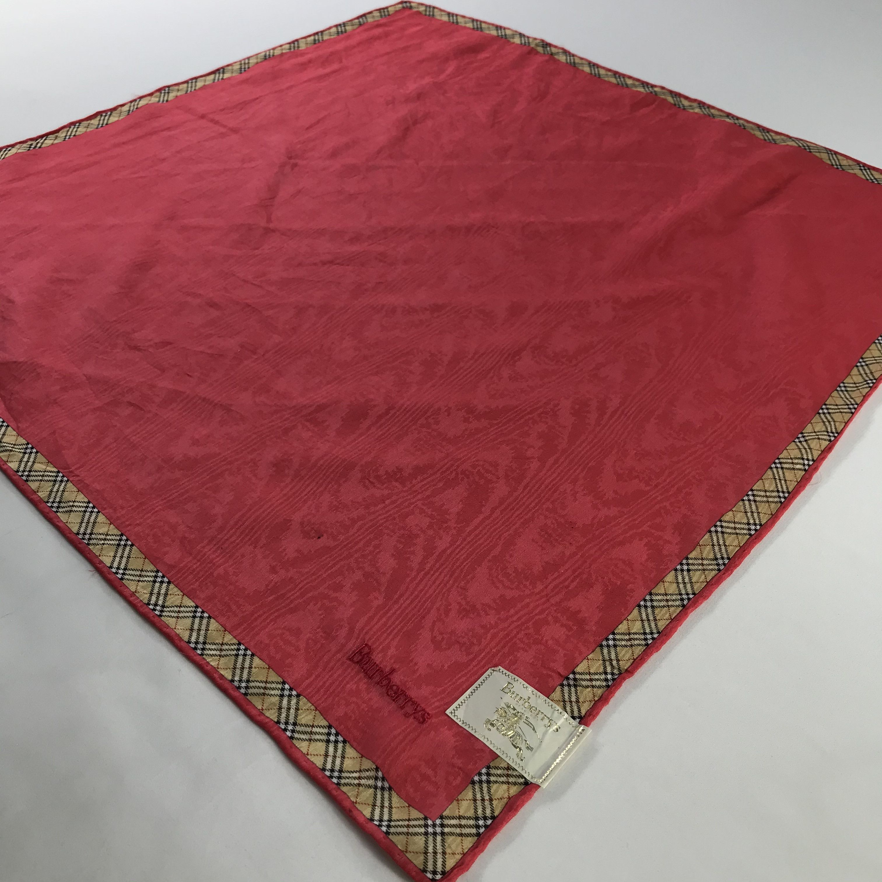 Burberry × Vintage Burberry Bandana / Handkerchief / Neckerchief - S482 Size ONE SIZE - 2 Thumbnail