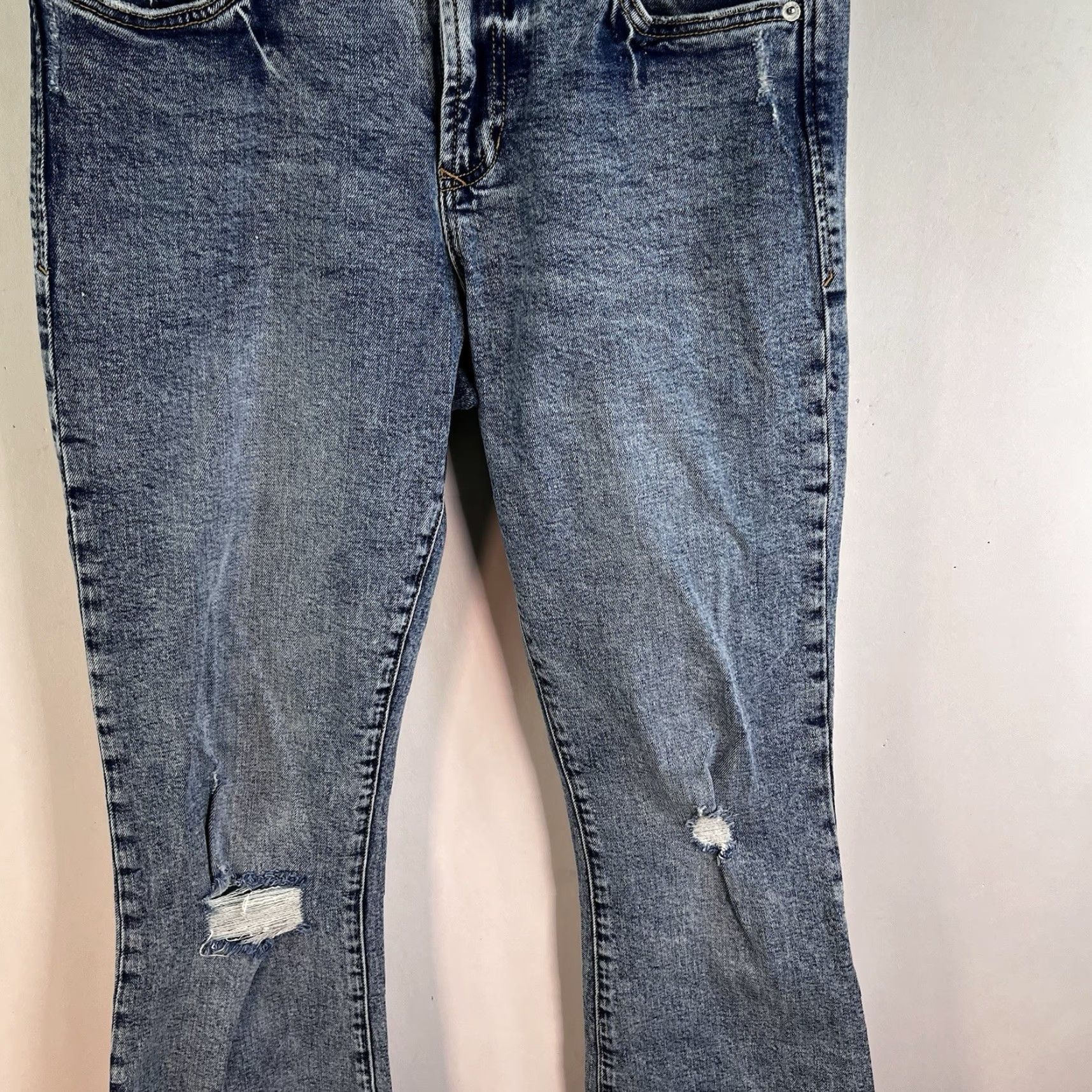 Denime VINTAGE Dear John Rosa Flam Le Flare Denim Jeans Women 28 Regular Pink Distressed 33 Inseam Mens? Wait. Size 28" / US 6 / IT 42 - 3 Thumbnail