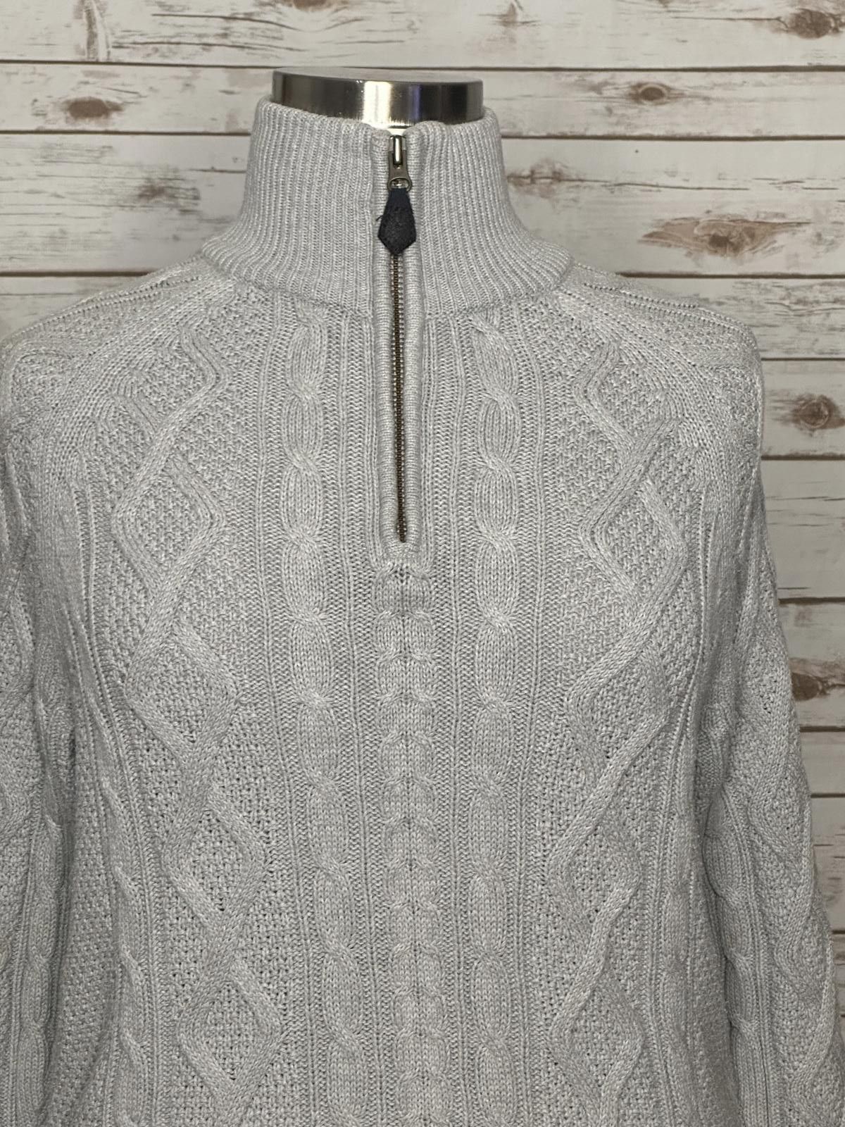 BKE BKE gray 1/4 zip cable knit sweater Size Large Size US L / EU 52-54 / 3 - 2 Thumbnail