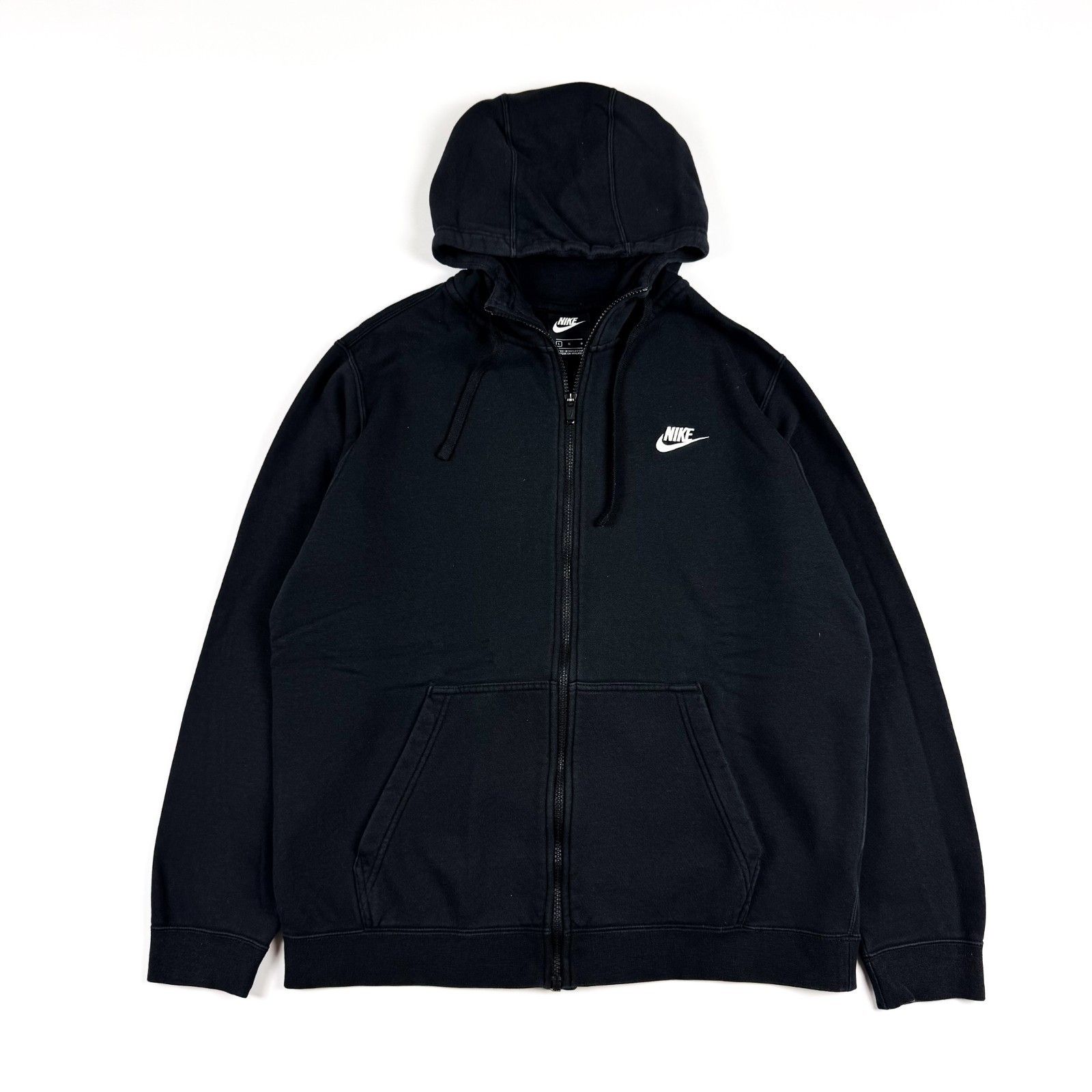 Nike Nike Full Zip Hoodie L Black Embroidered Swoosh Logo Size US L / EU 52-54 / 3 - 1 Thumbnail
